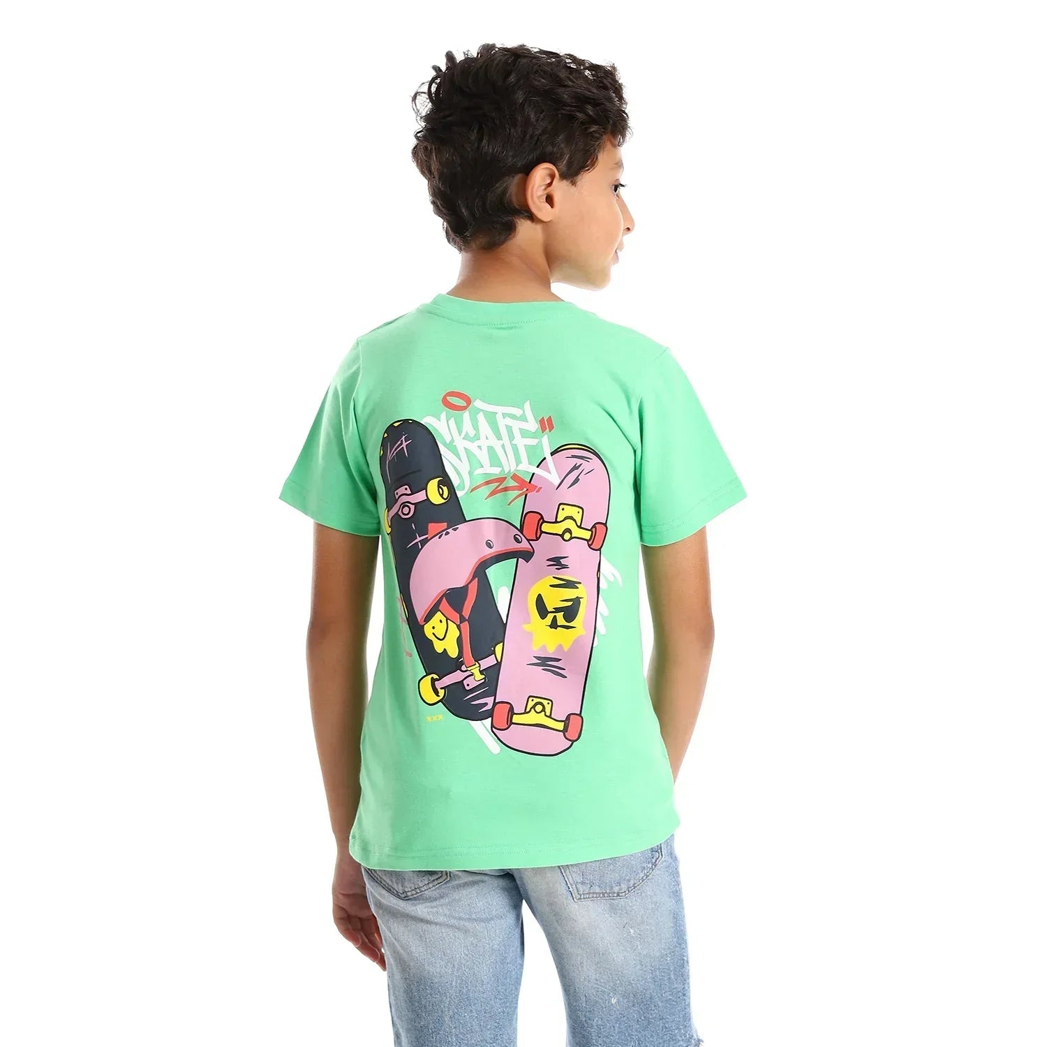 Skate Kids SS T-Shirt - Apple Green - NAS Trends - Babazzaro