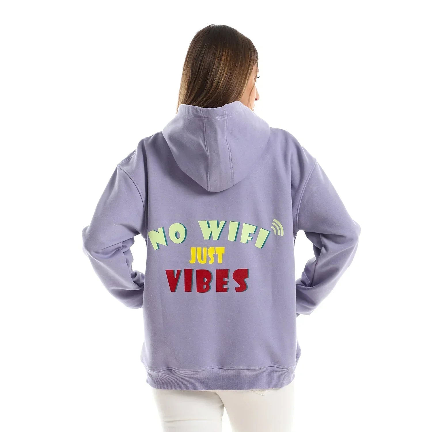 Wifi Unisex Oversized Hoodie-Lila - NAS Trends - Babazzaro