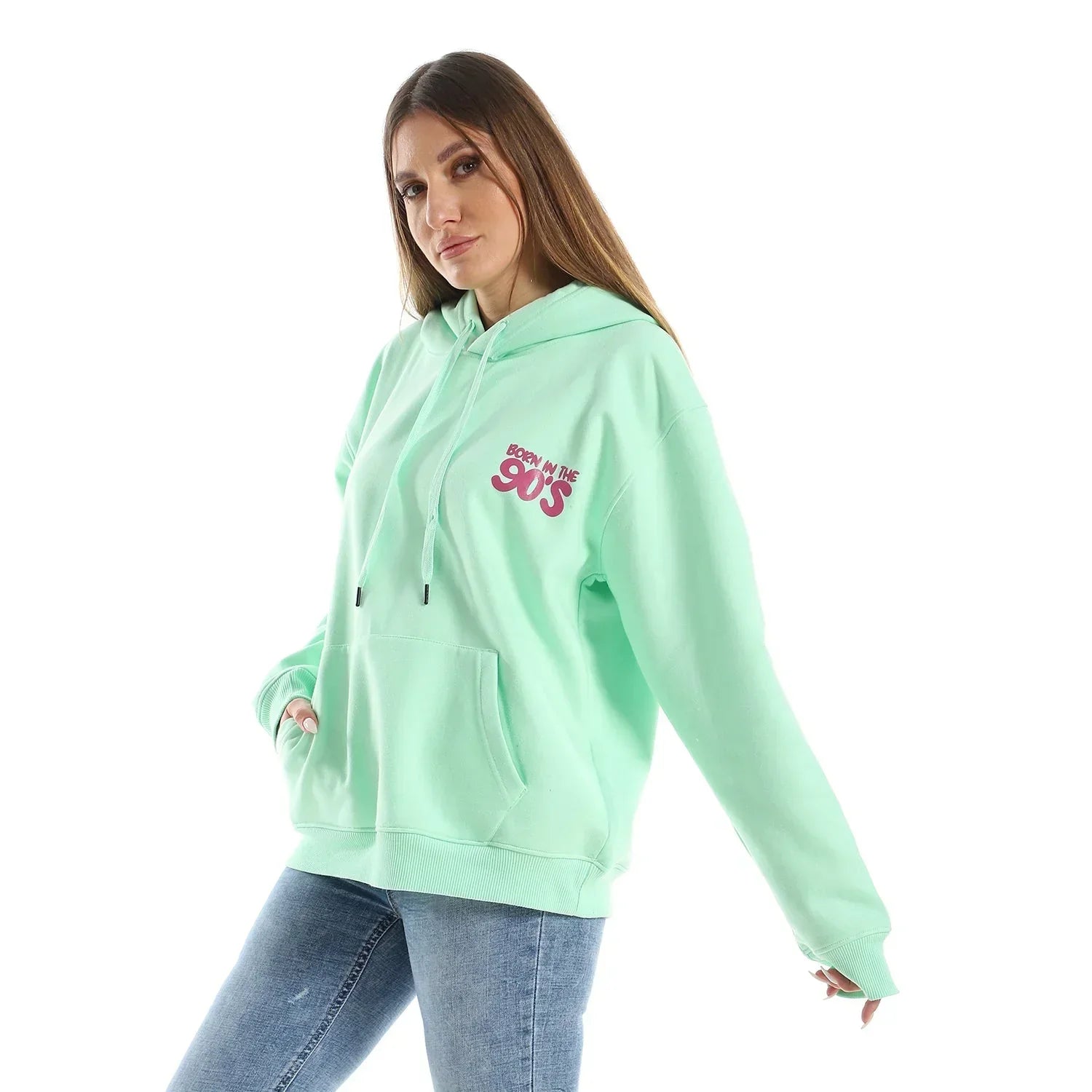 90'S Unisex Oversized Hoodie-mint Green - NAS Trends - Babazzaro