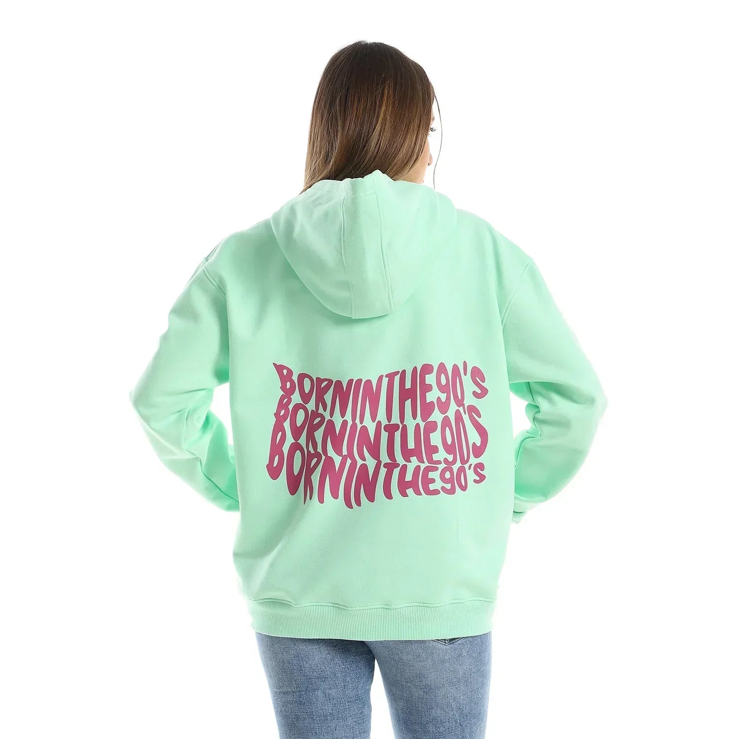 90'S Unisex Oversized Hoodie-mint Green - NAS Trends - Babazzaro