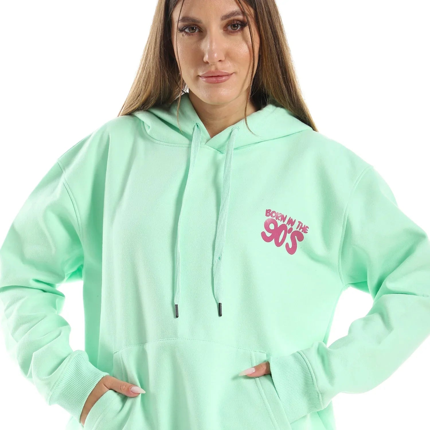 NAS Trends - 90'S Unisex Oversized Hoodie-mint Green 4
