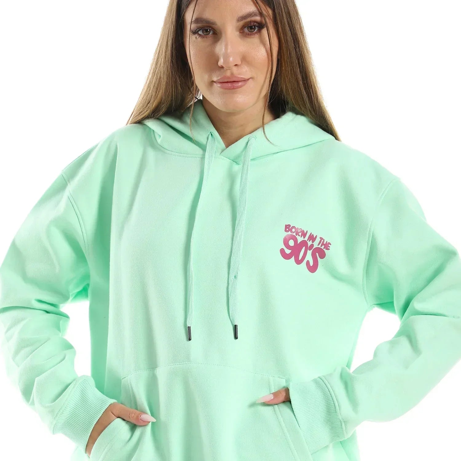 90'S Unisex Oversized Hoodie-mint Green - NAS Trends - Babazzaro
