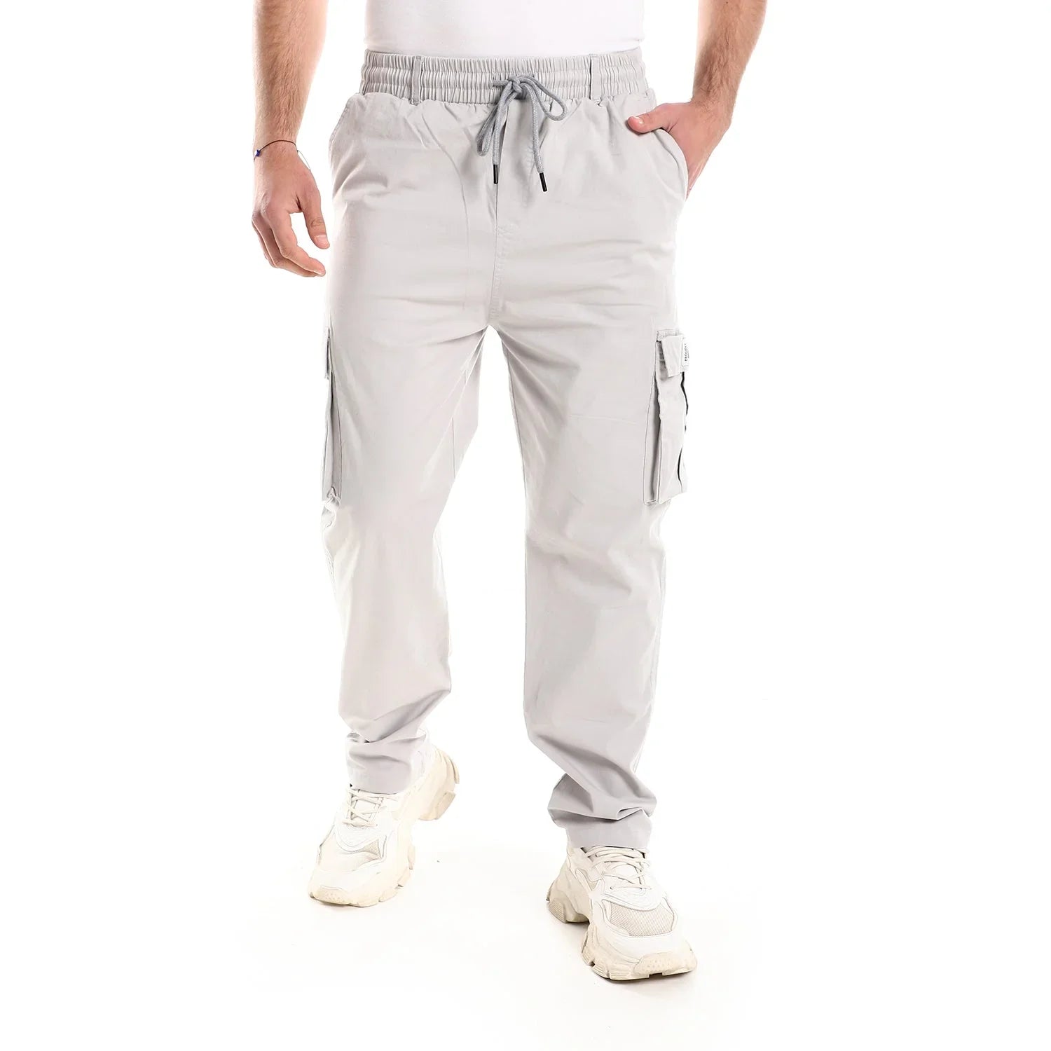 NAS Trends - Basic Unisex Cargo Pants - Grey 3