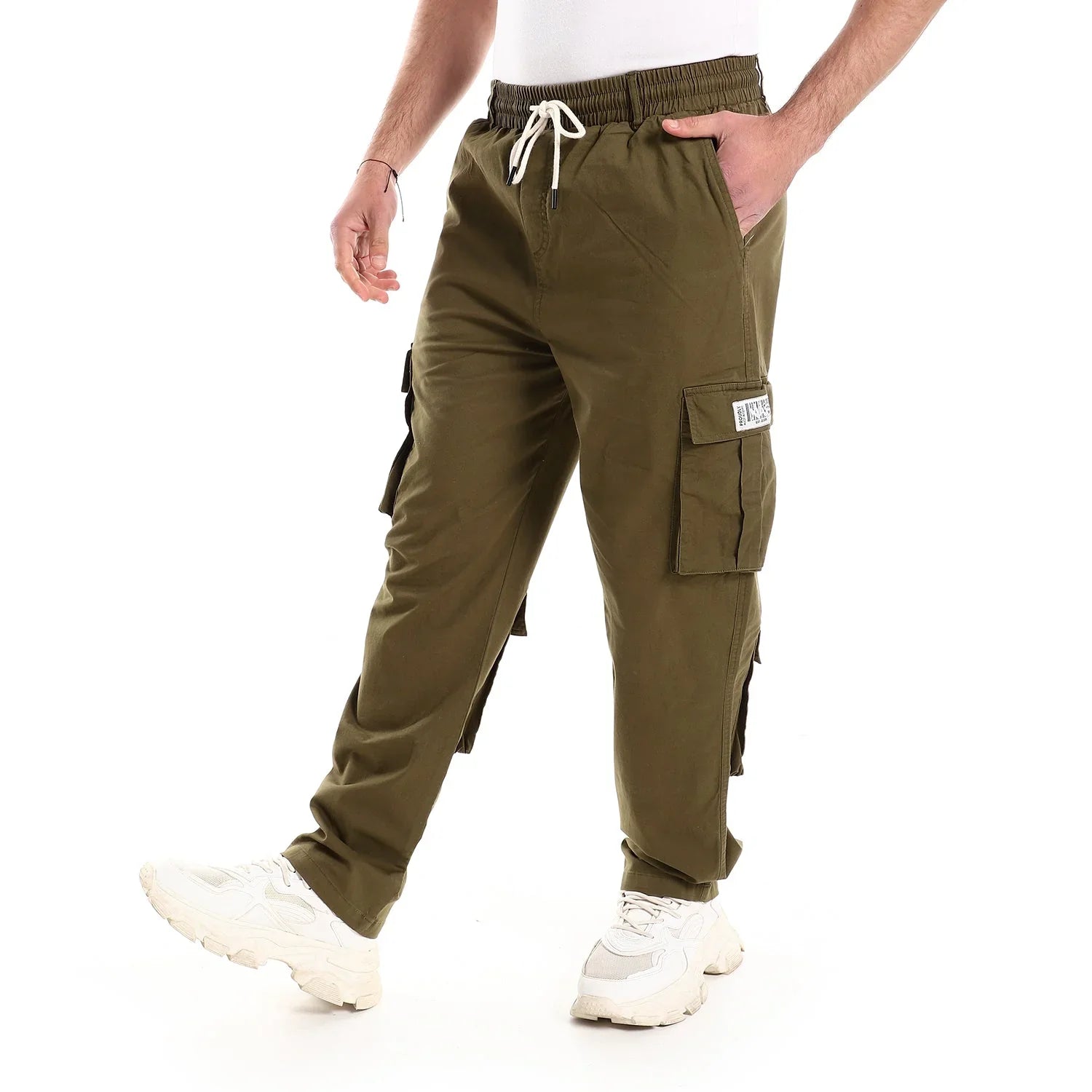 NAS Trends - Basic Unisex Cargo Pants - Dark Olive 3