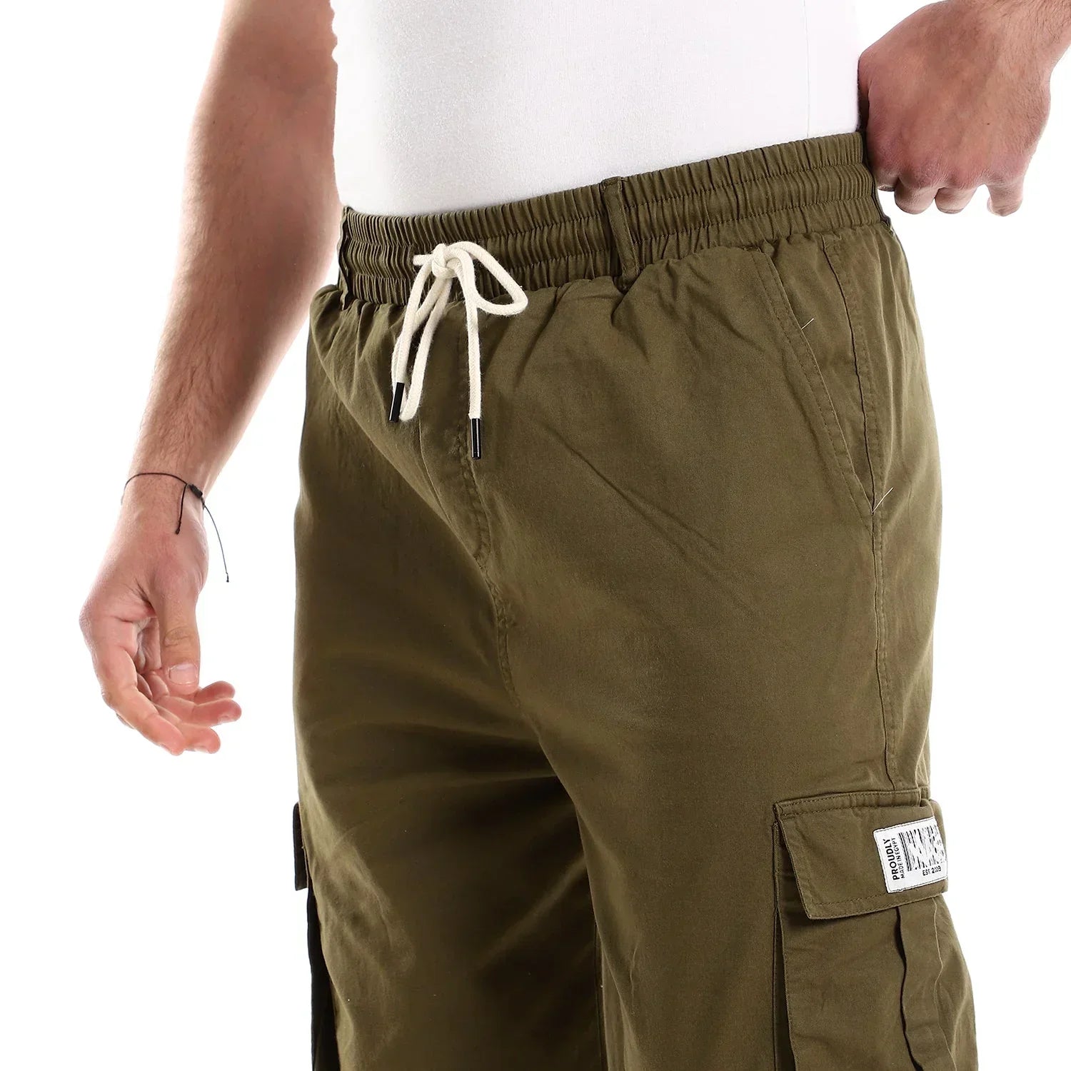 Basic Unisex Cargo Pants - Dark Olive - NAS Trends - Babazzaro