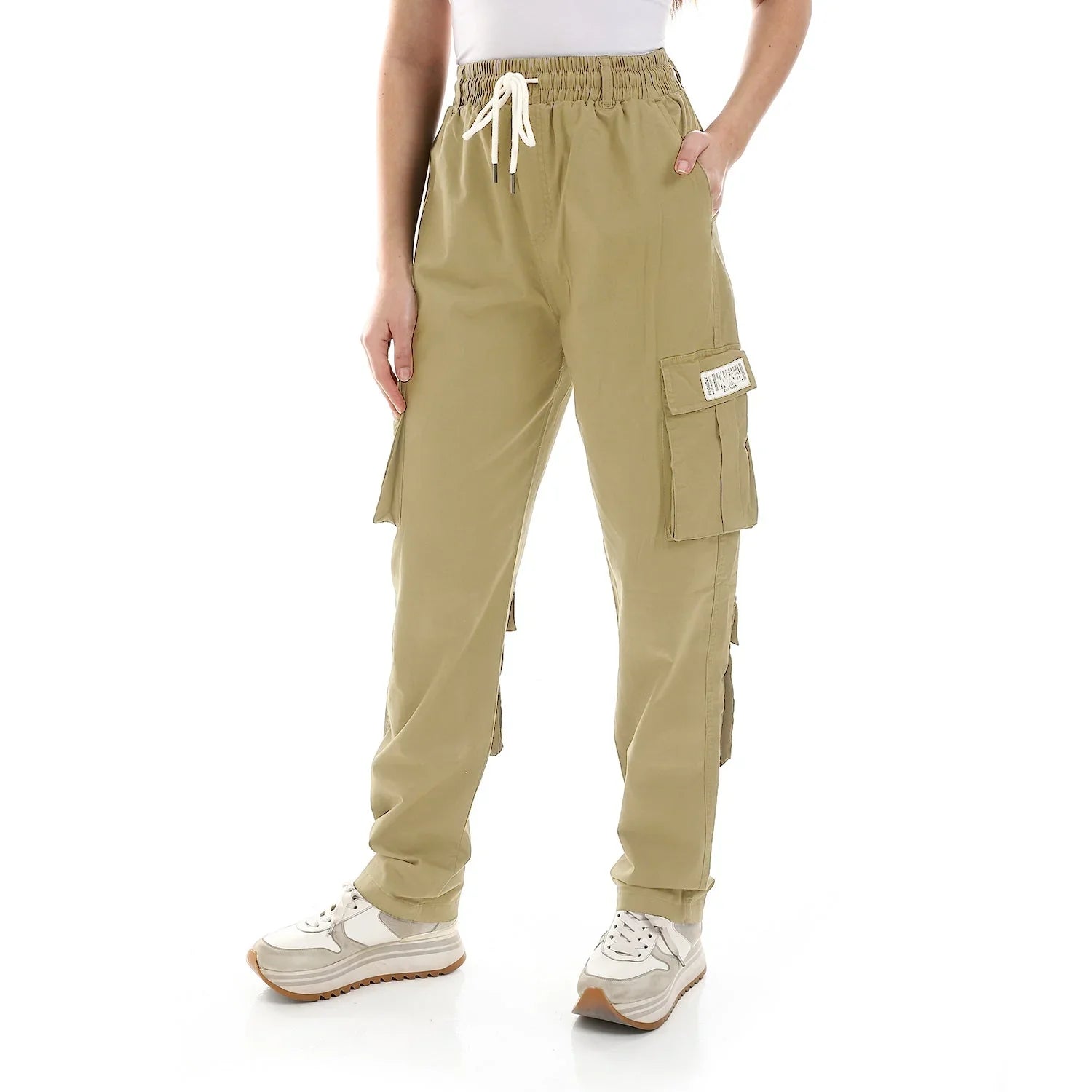 NAS Trends - Basic Unisex Cargo Pants - Beige 3