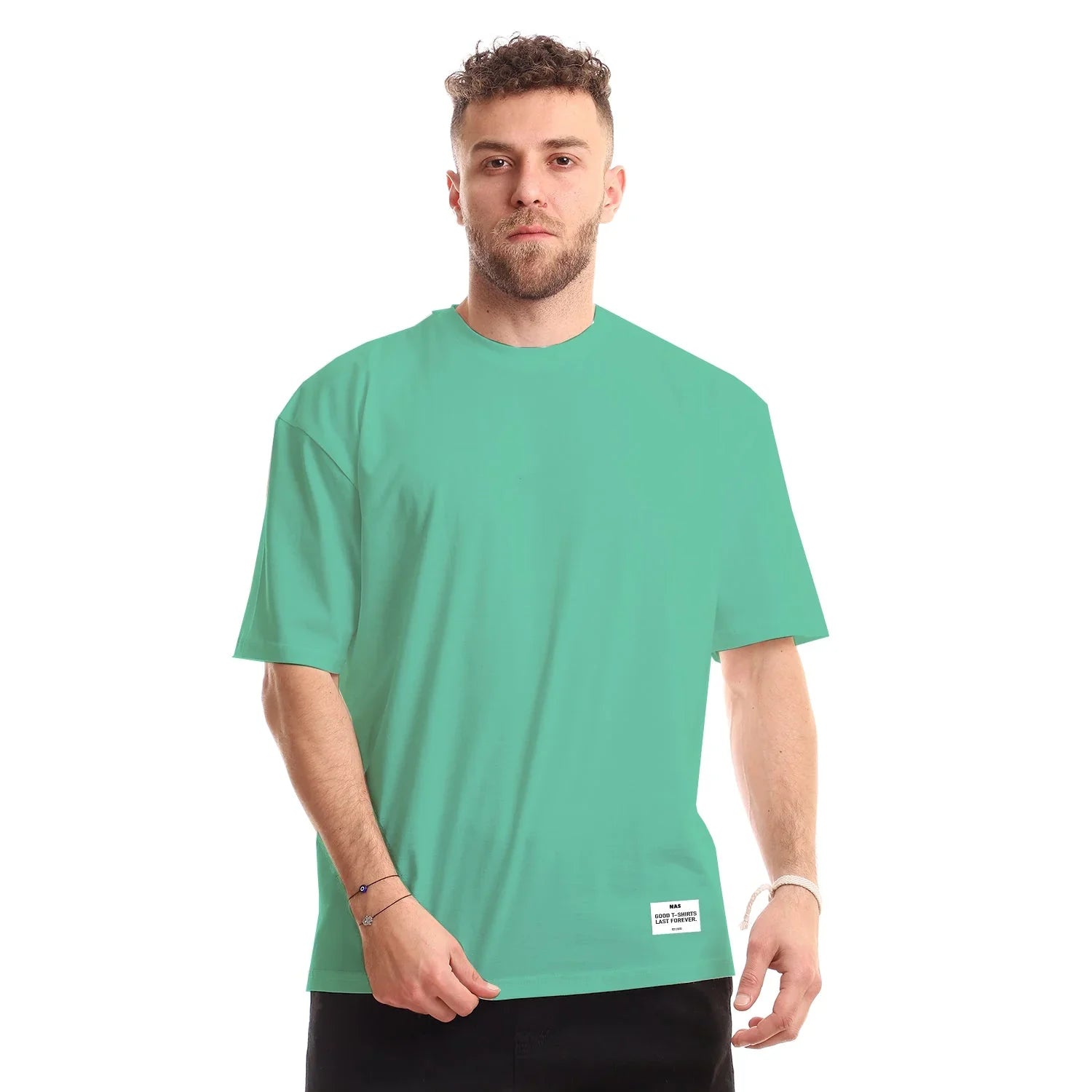NAS Trends - Vibe Unisex Oversized SS T-Shirt - Mint Green 5