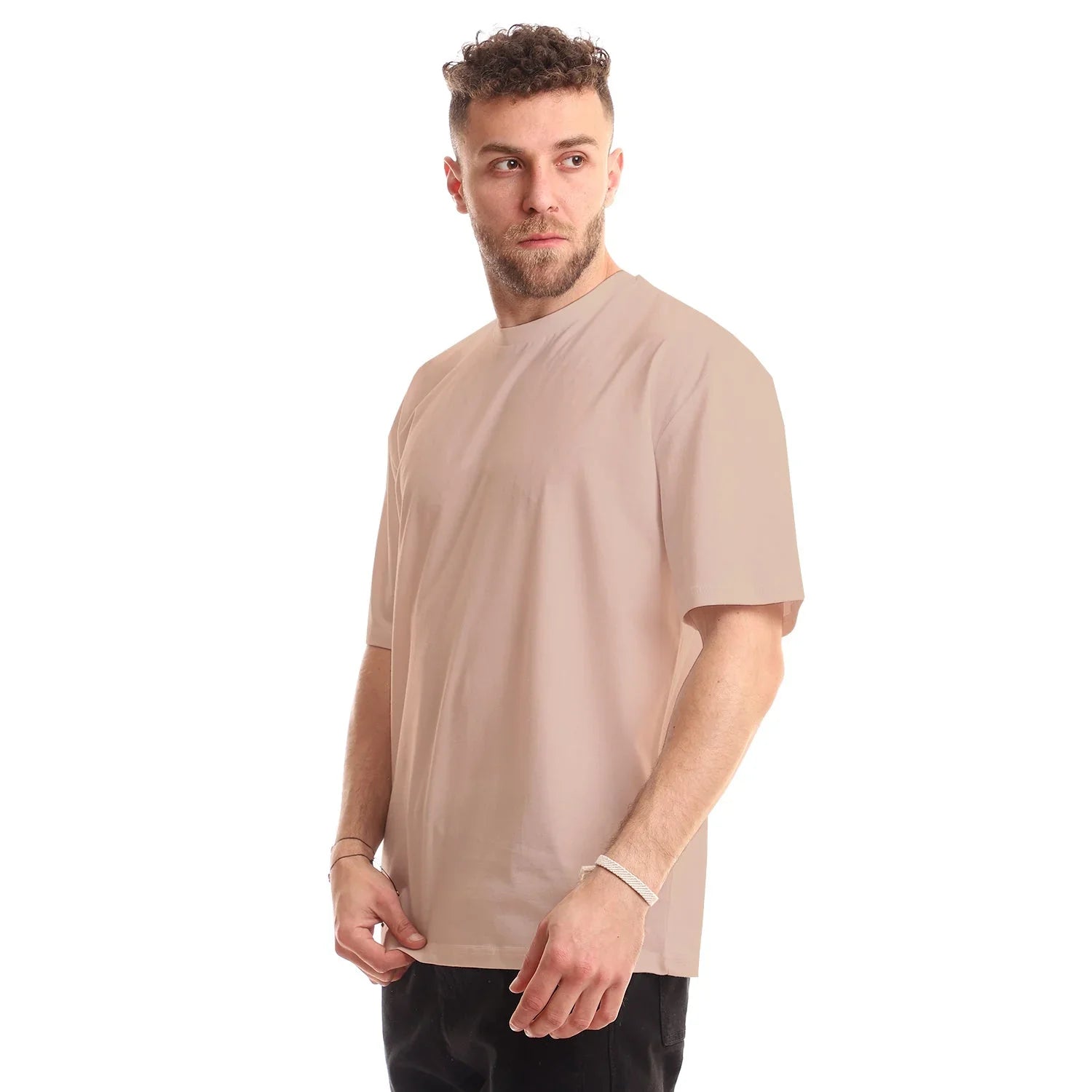 NAS Trends - Basic Unisex Oversized SS T-Shirt - Beige 2