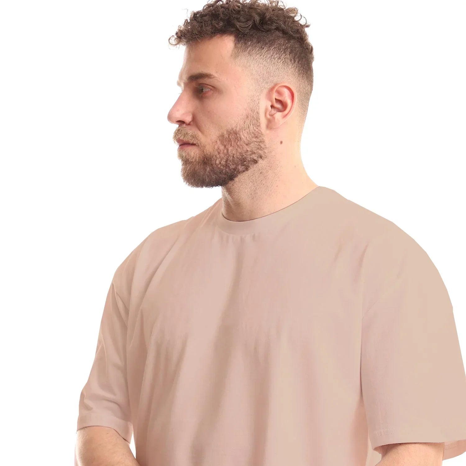 Basic Unisex Oversized SS T-Shirt - Beige - NAS Trends - Babazzaro