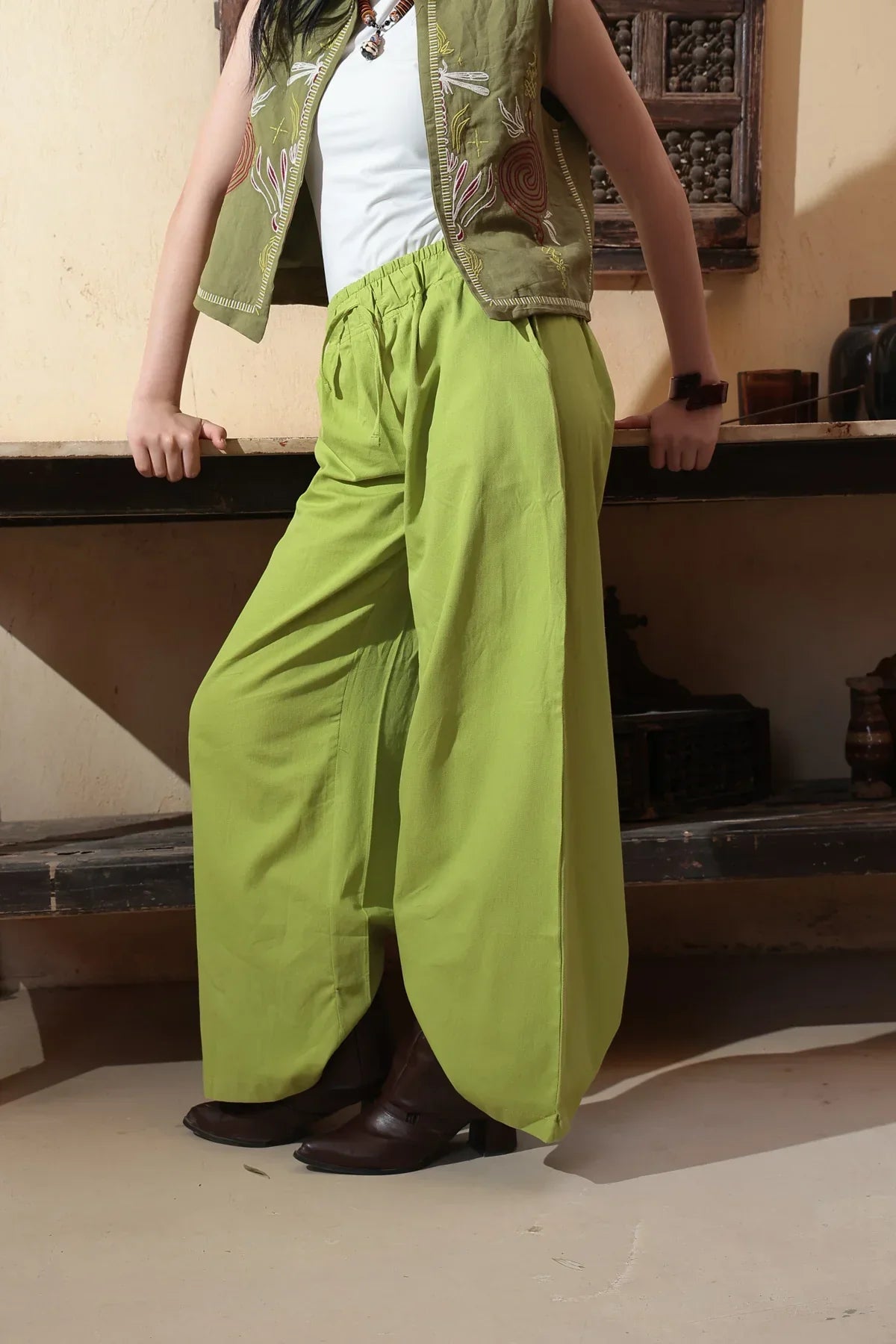Emotionally Unavailable Lime-Green Pants - Callista 6