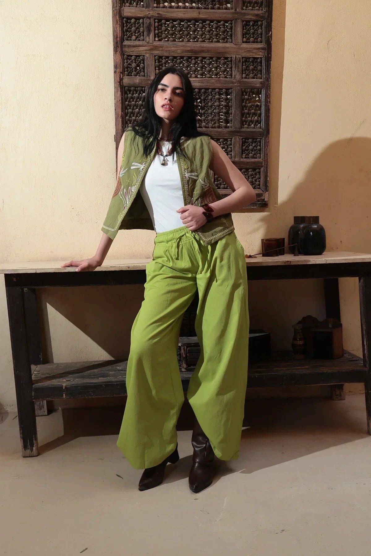 Emotionally Unavailable Lime-Green Pants - Callista 3