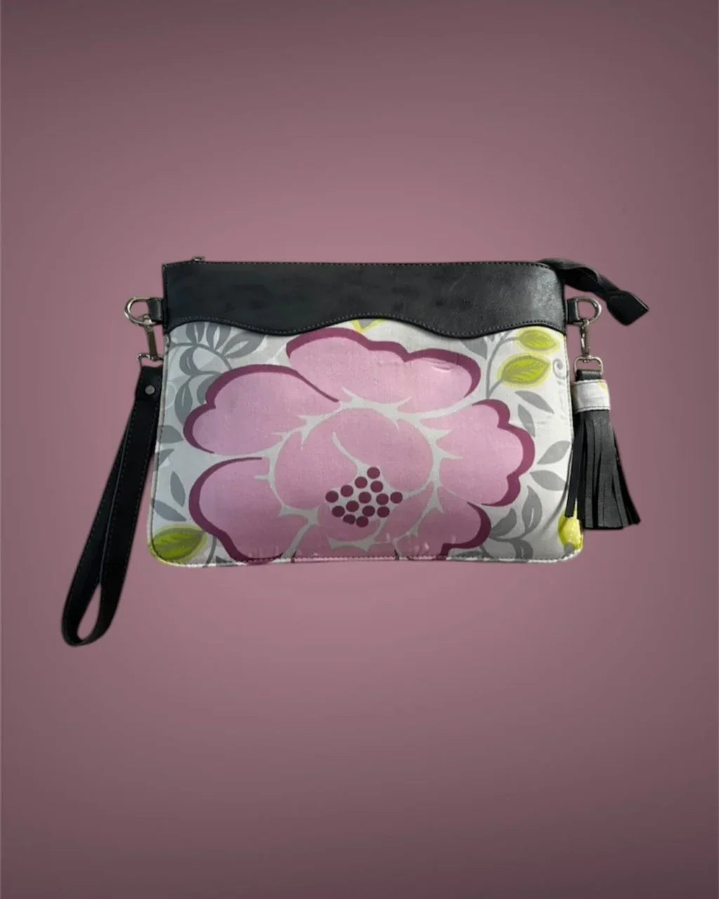 The Concept Store - Pink and Black Clutch Bag 1