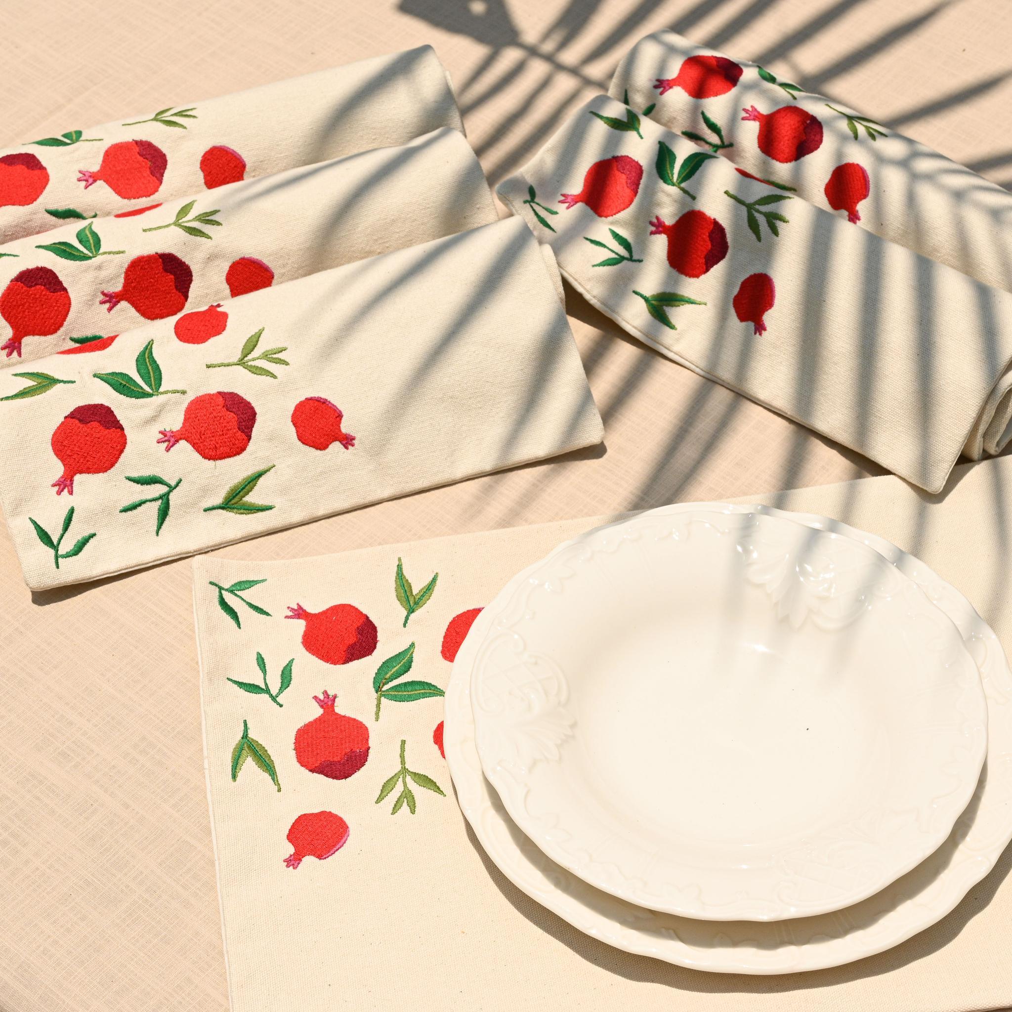 Pomegranate Placemats Set - Ticas