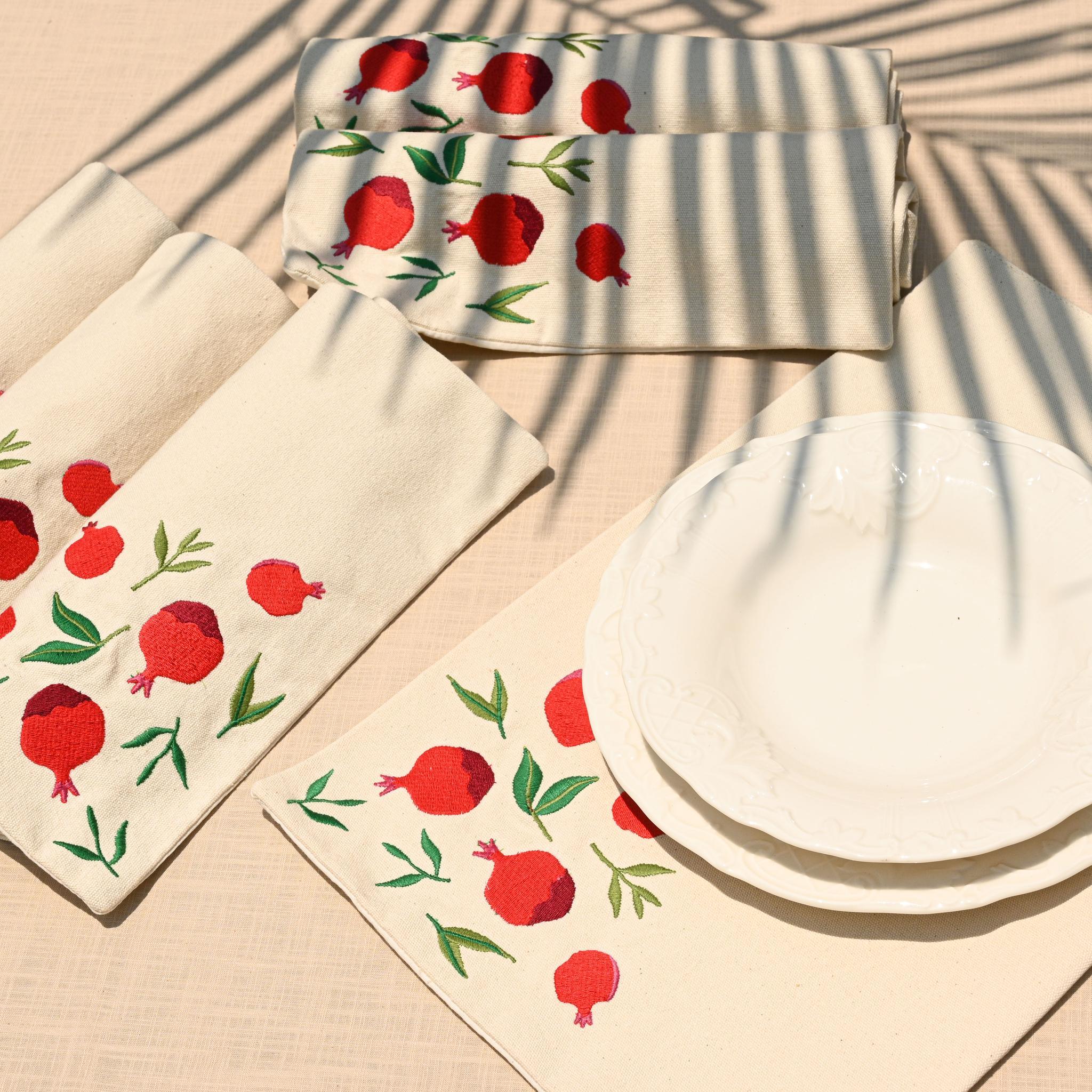Pomegranate Placemats Set - Ticas