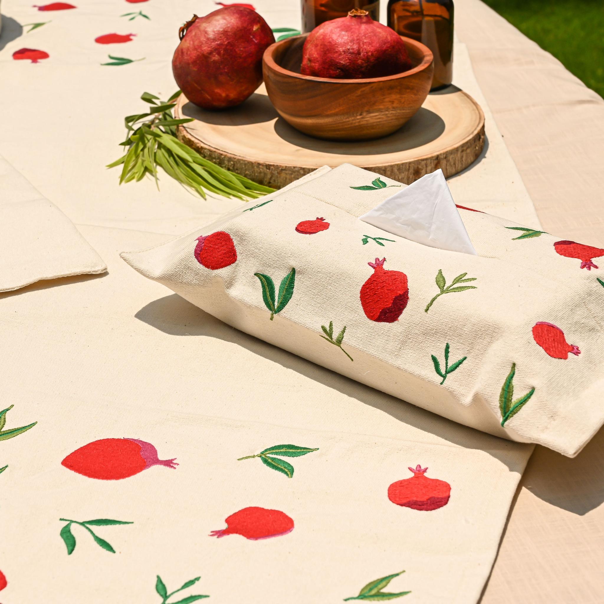 Pomegranate Tissue Box Cover - Ticas