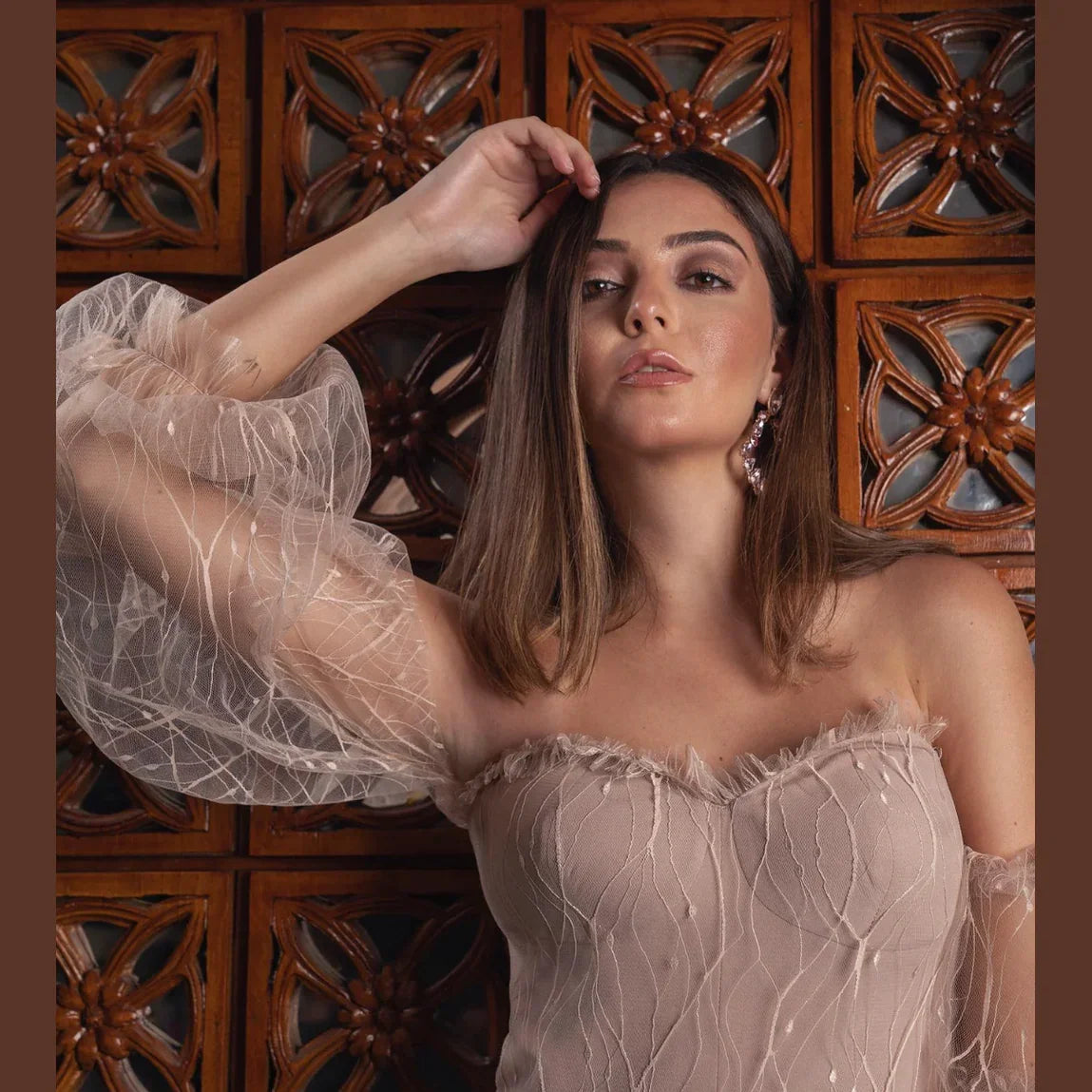 Nosh - Simone Puffy Tulle Sleeves Bustier 2