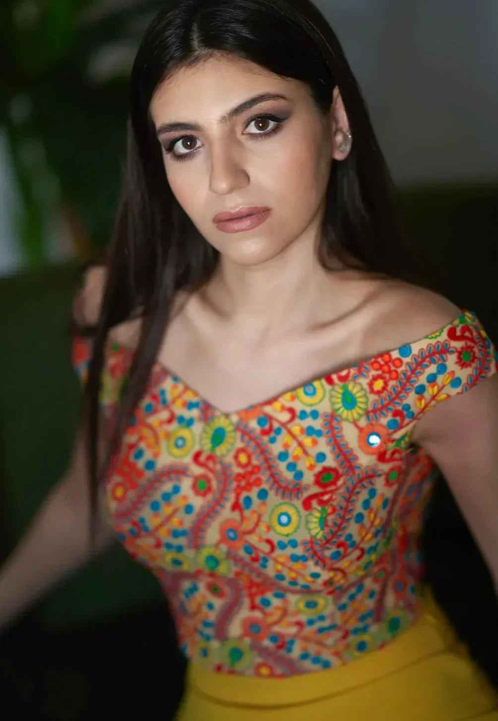Off-shoulder Colorful Bustier Top - Nosh