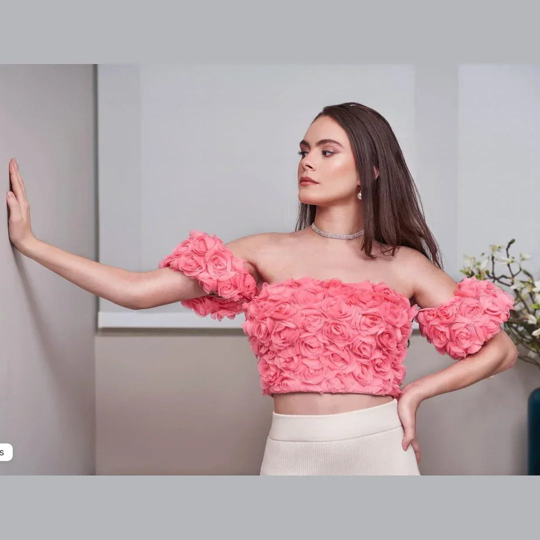 Nosh - Pink Balloon Organza Top 2