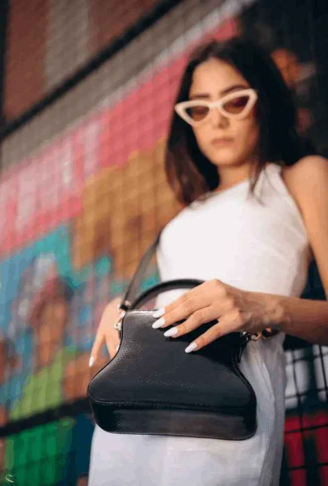Metallic Black Bag - Nart