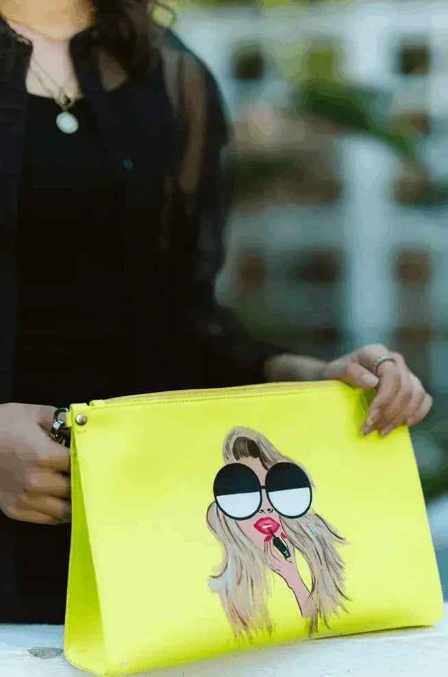 Hot Yellow Clutch Bag - Nart