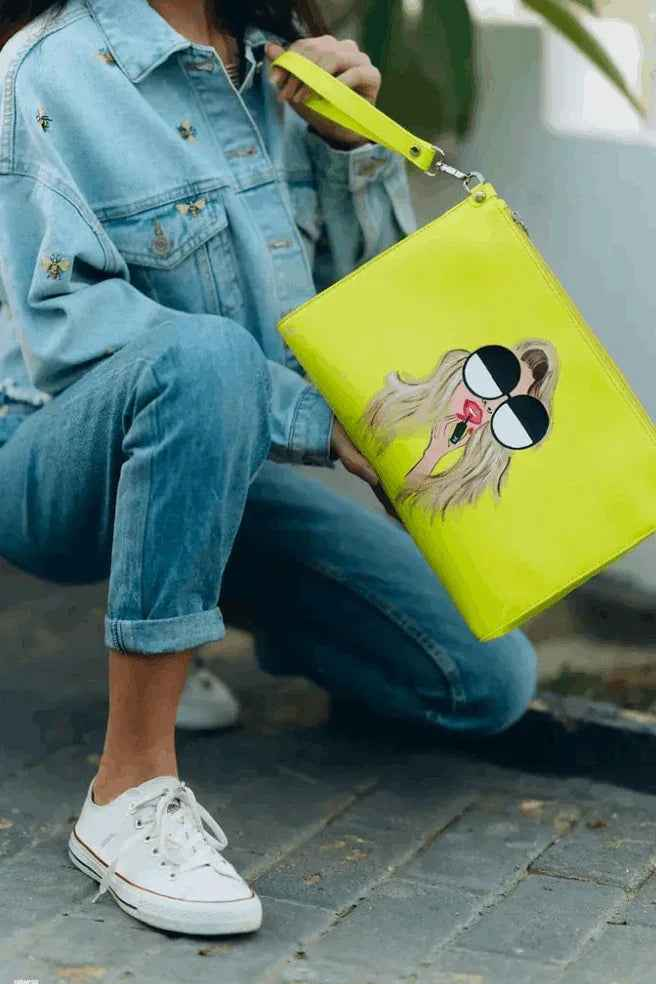 Hot Yellow Clutch Bag - Nart