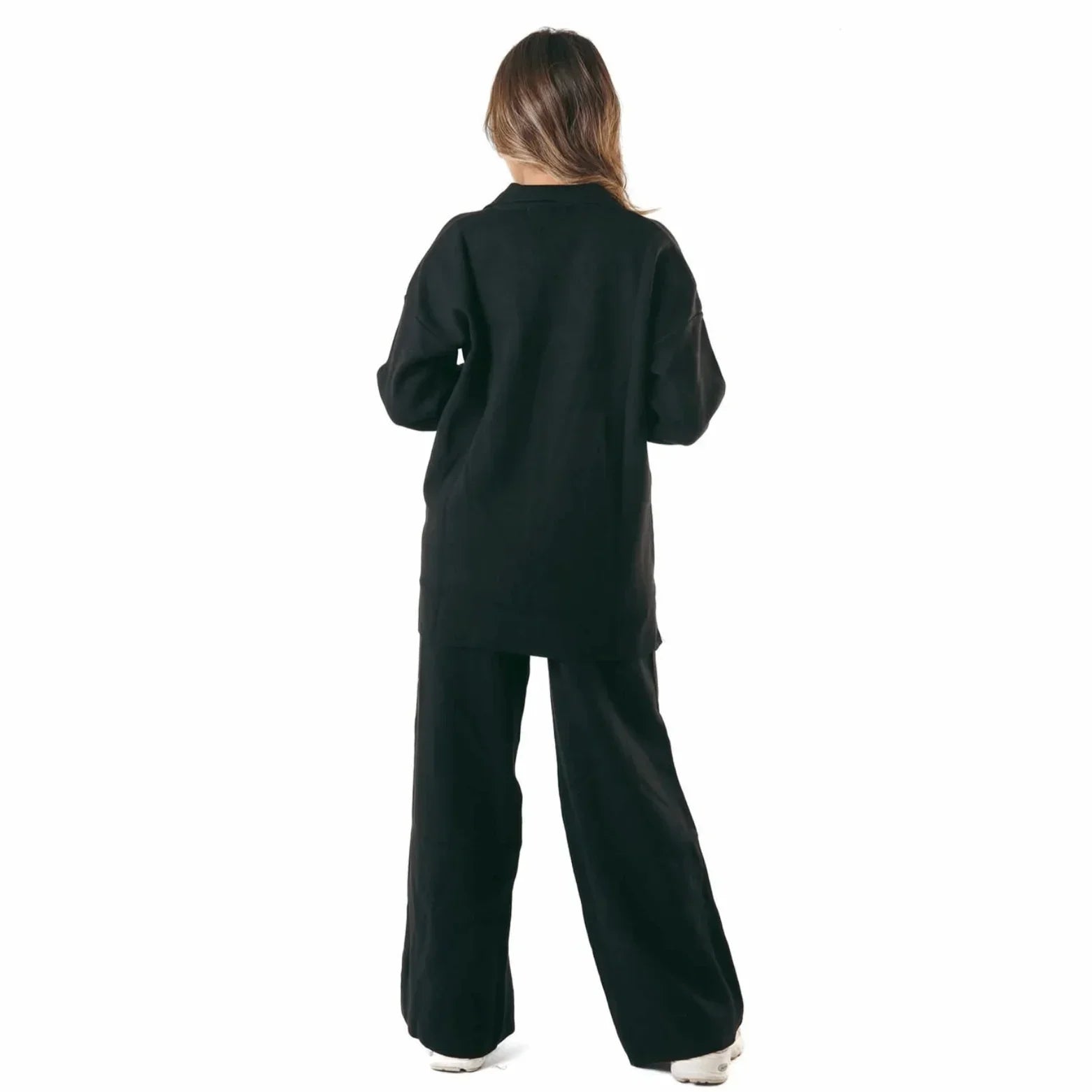 Black Cozy Flow Knitted Set - Kanza - Babazzaro