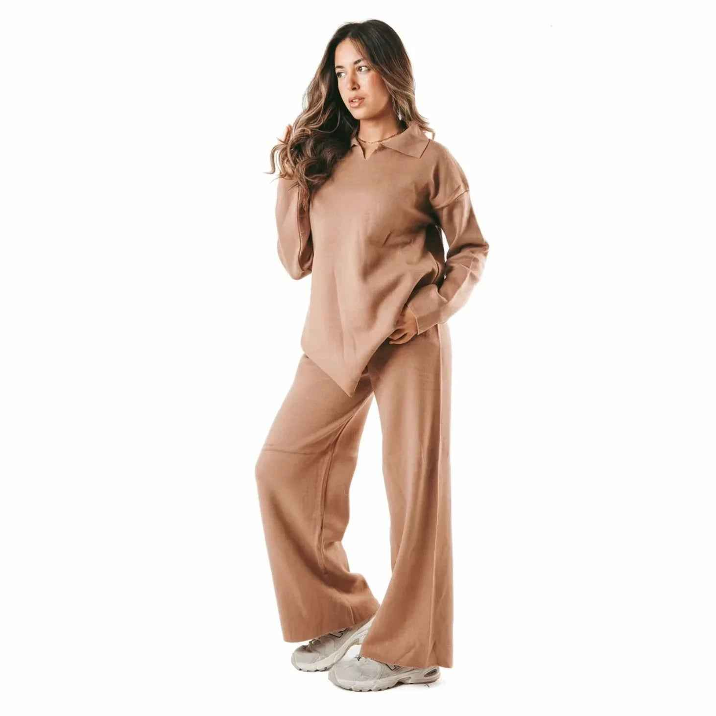 Cafe Cozy Flow Knitted Set - Kanza