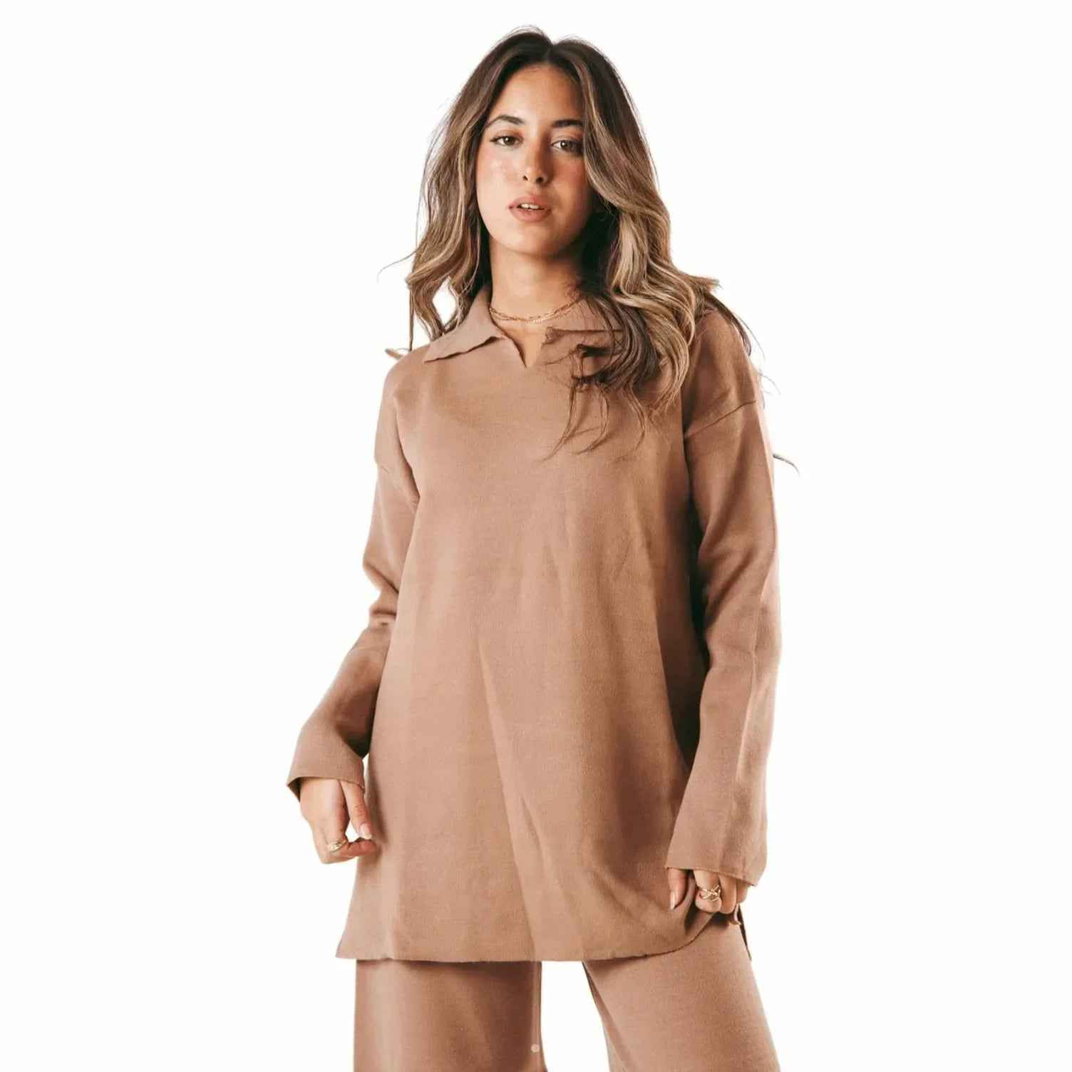 Cafe Cozy Flow Knitted Set - Kanza