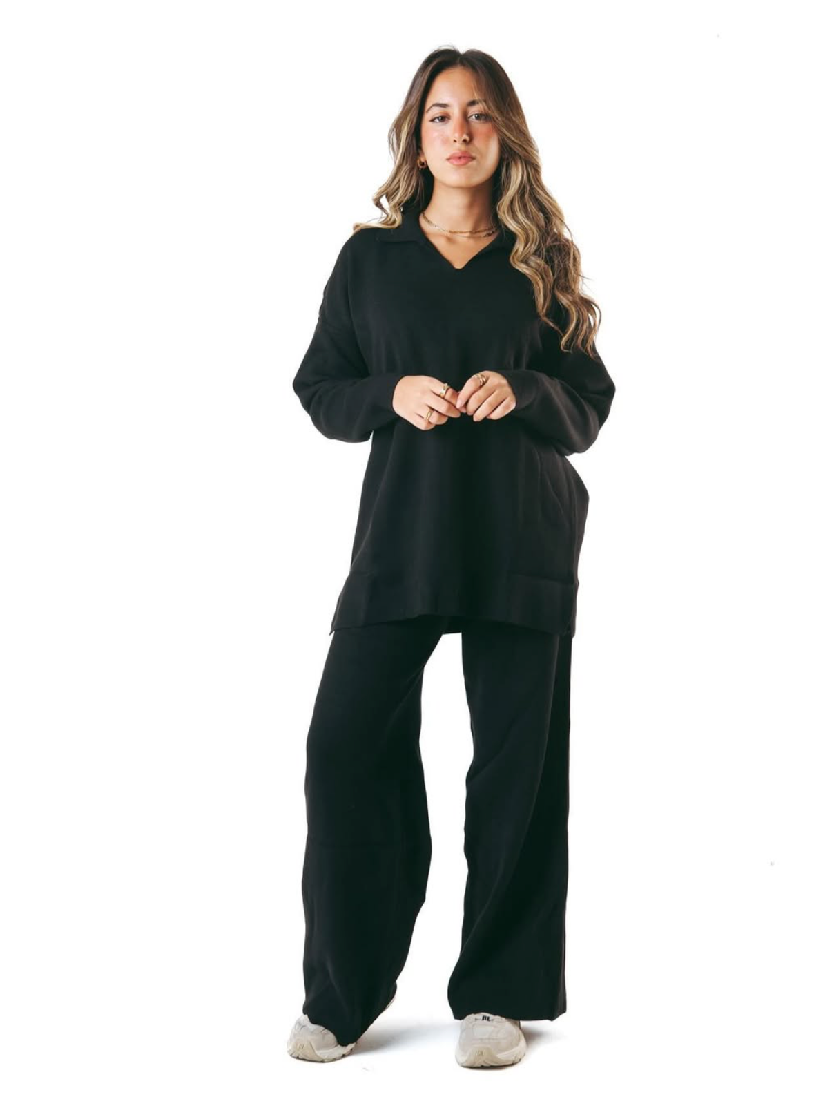 Kanza - Black Cozy Flow Knitted Set 3