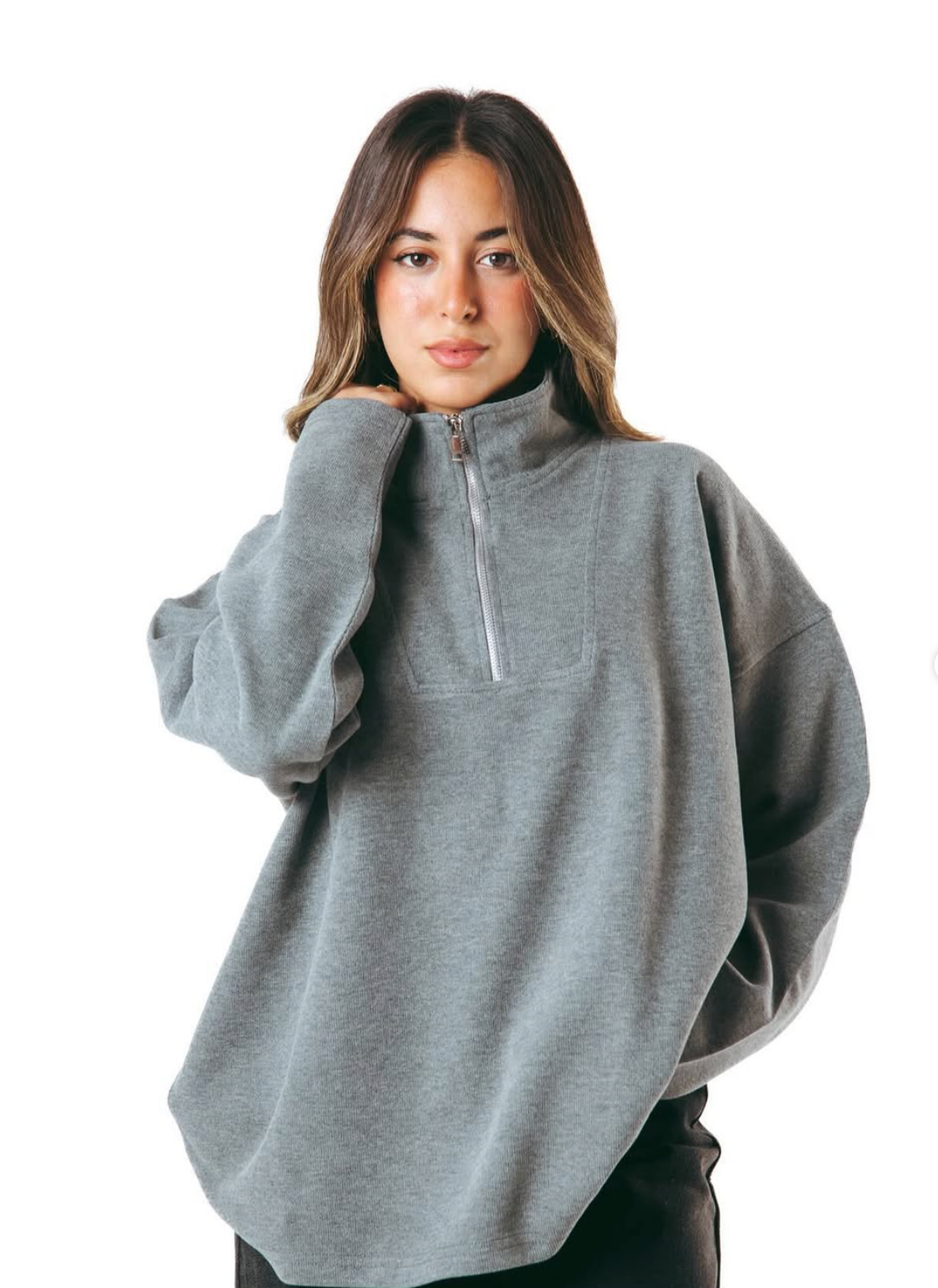 Kanza - Snug Gray Zip Pullover 6