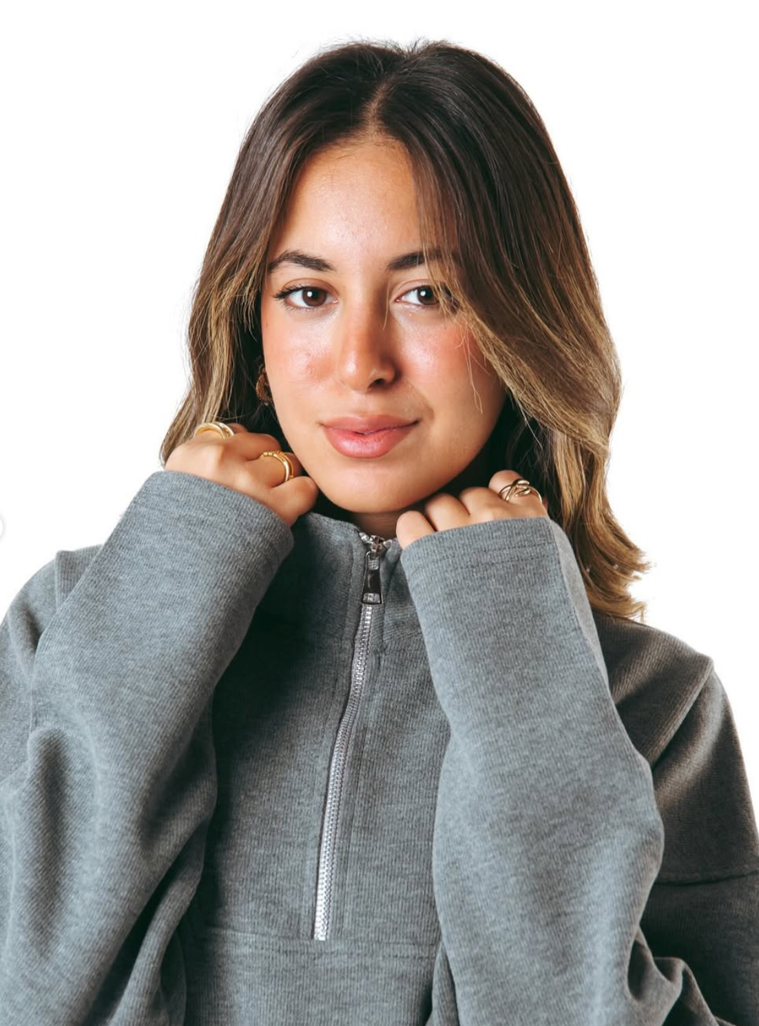 Kanza - Snug Gray Zip Pullover 3