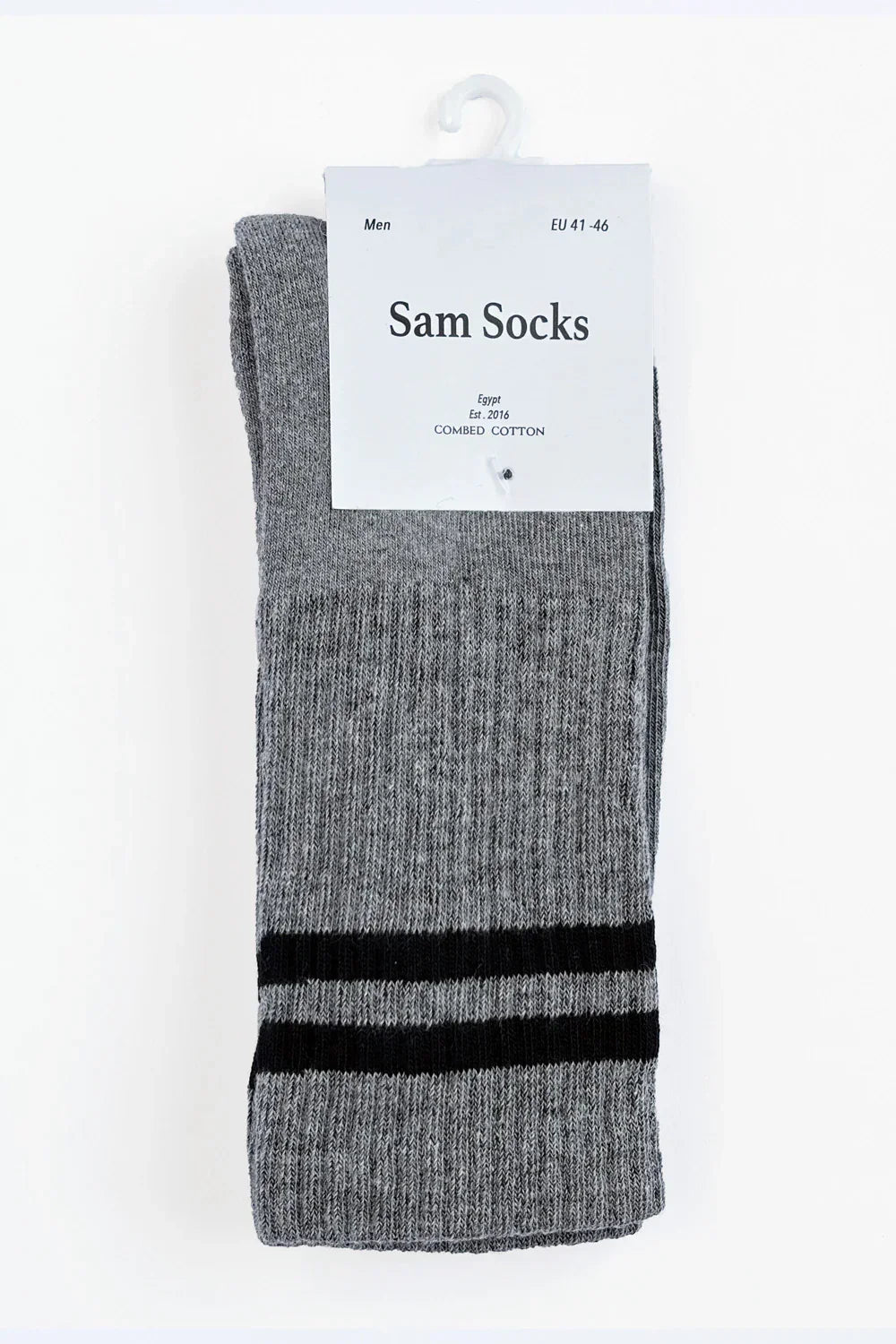 Men Set Of 3 Long Half Terry Sport Socks Grey - Sam Socks - Babazzaro