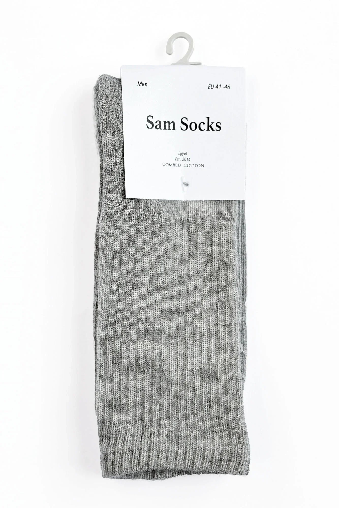 Sam Socks - Men Set Of 3 Long Half Terry Sport Socks Plain Black-White-Grey 3