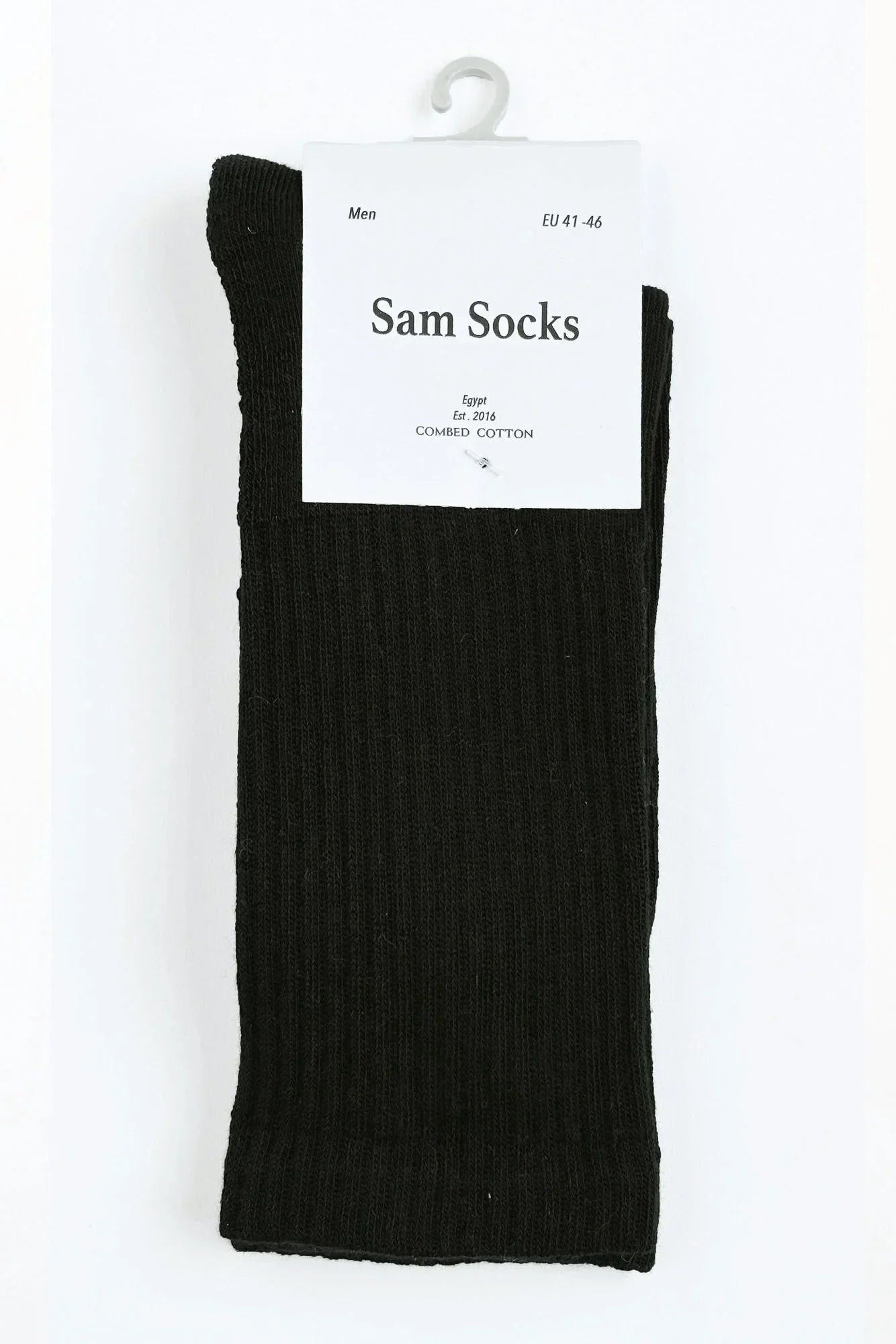 Men Set Of 3 Long Half Terry Sport Socks Plain Black - Sam Socks - Babazzaro
