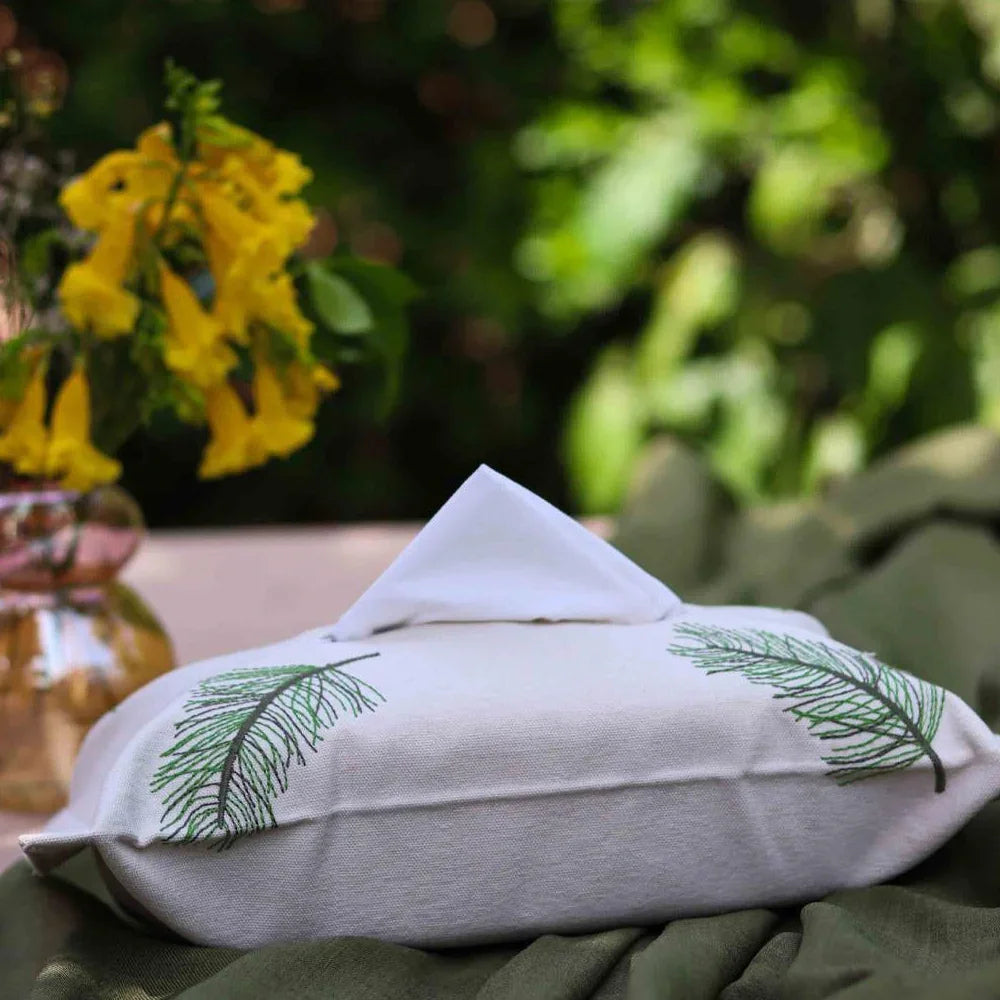 Spring Leaf Tissue Box Cover - Ticas
