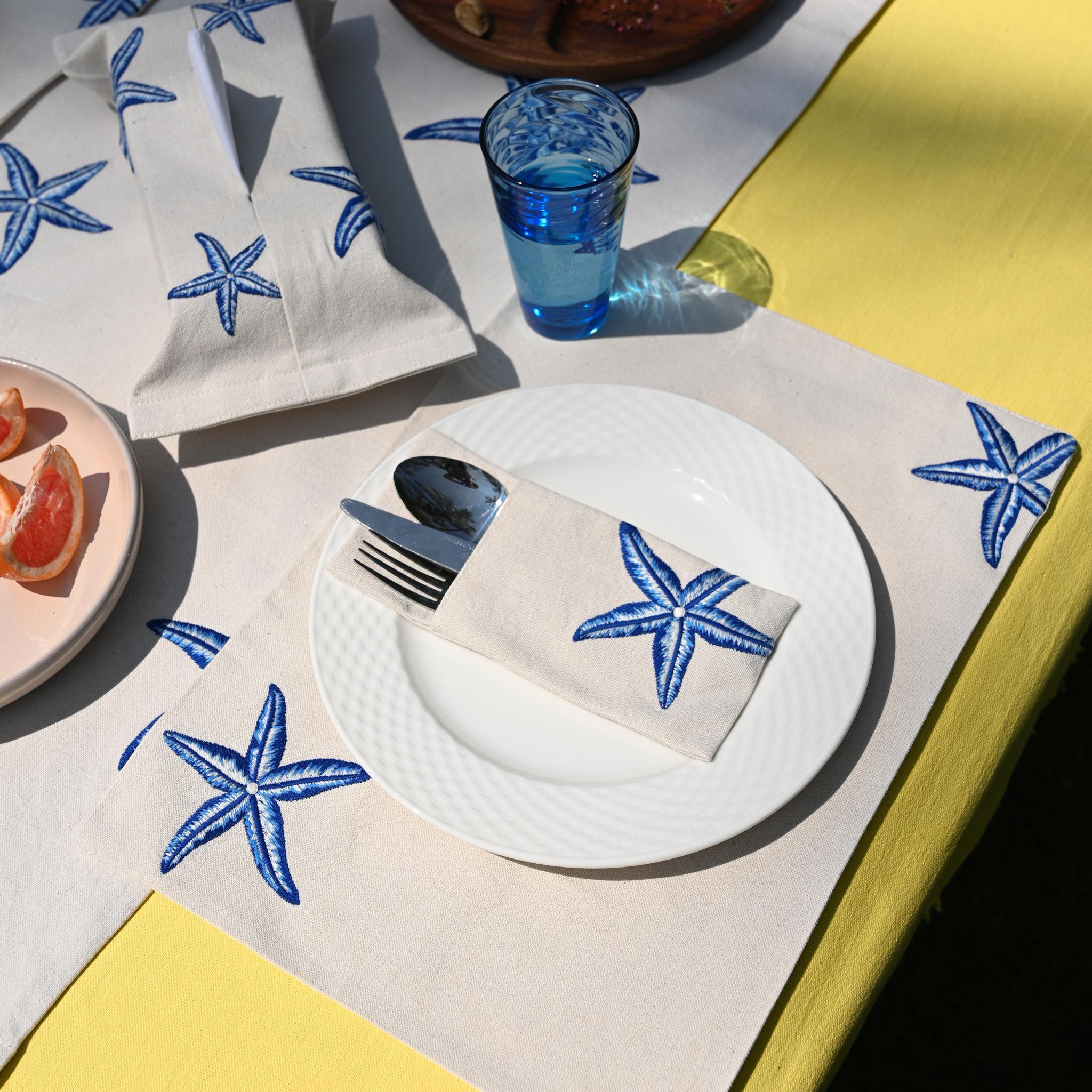 Starfish Cutlery Sleeves Set - Ticas