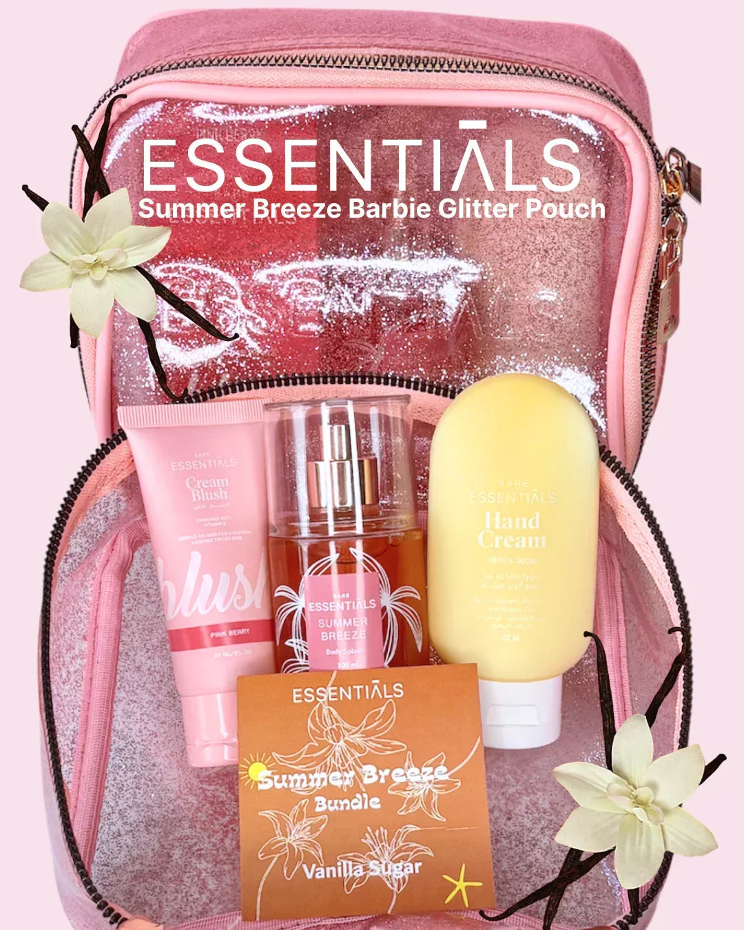 Summer Breeze Barbie Glitter Pouch vanilla - Essentials - Babazzaro