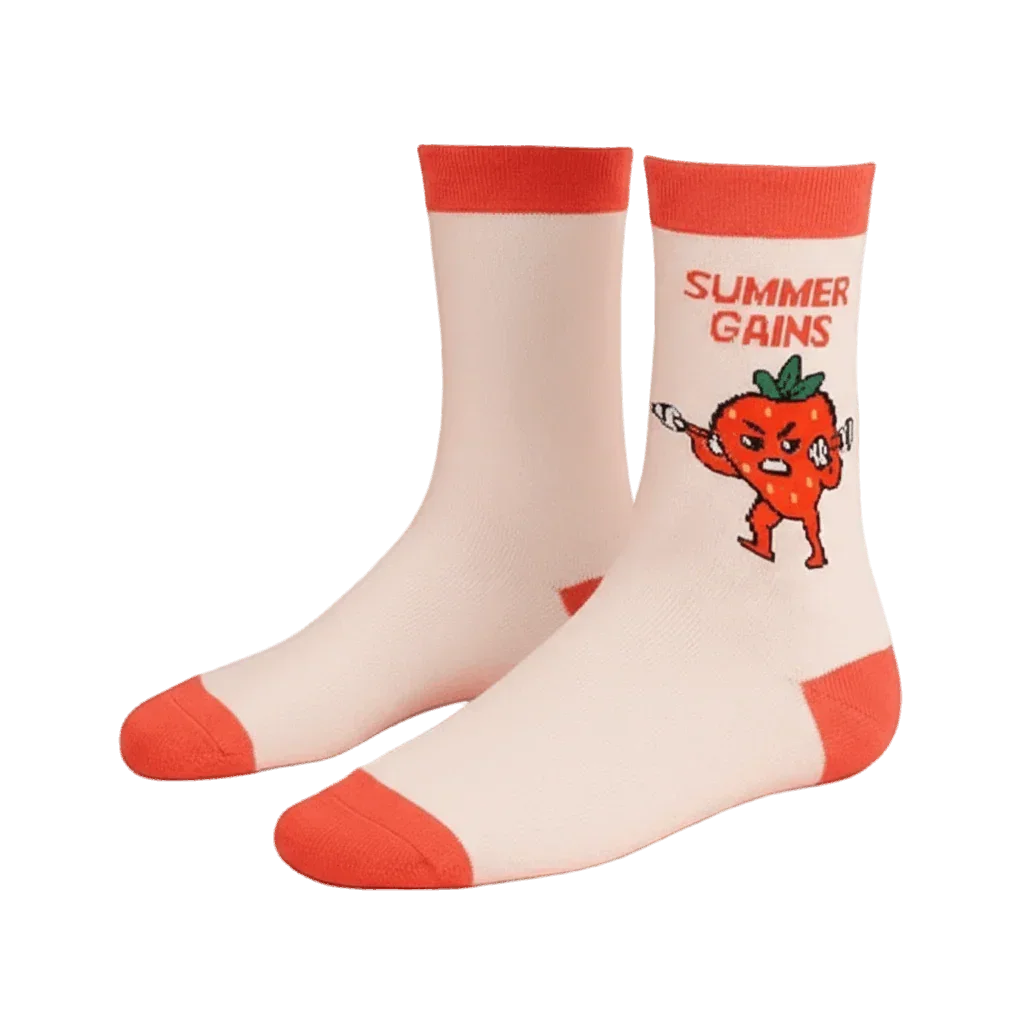 Summer Gains 🍓 - Comedy Socks - Babazzaro