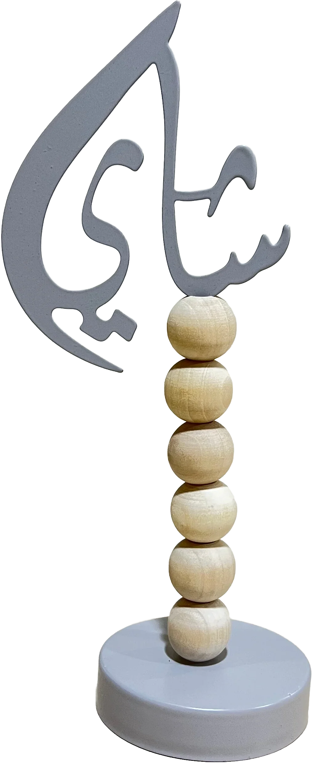 Urbantique - Tea Metal Calligraphy Decorative Stand – Gray 1