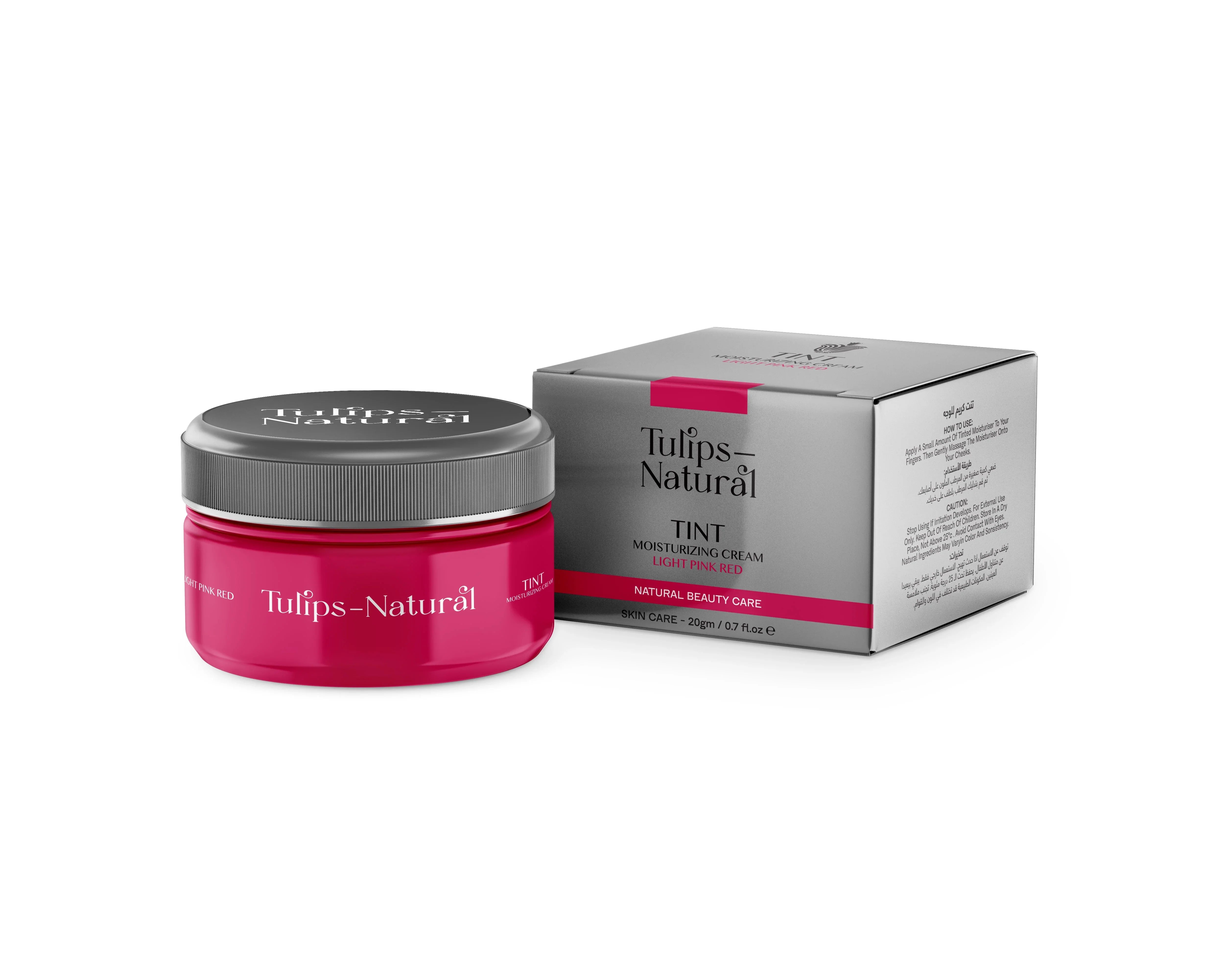 Tulips Natural Beauty Care - Light Pink/Red Tint Moisturizing Cream 1