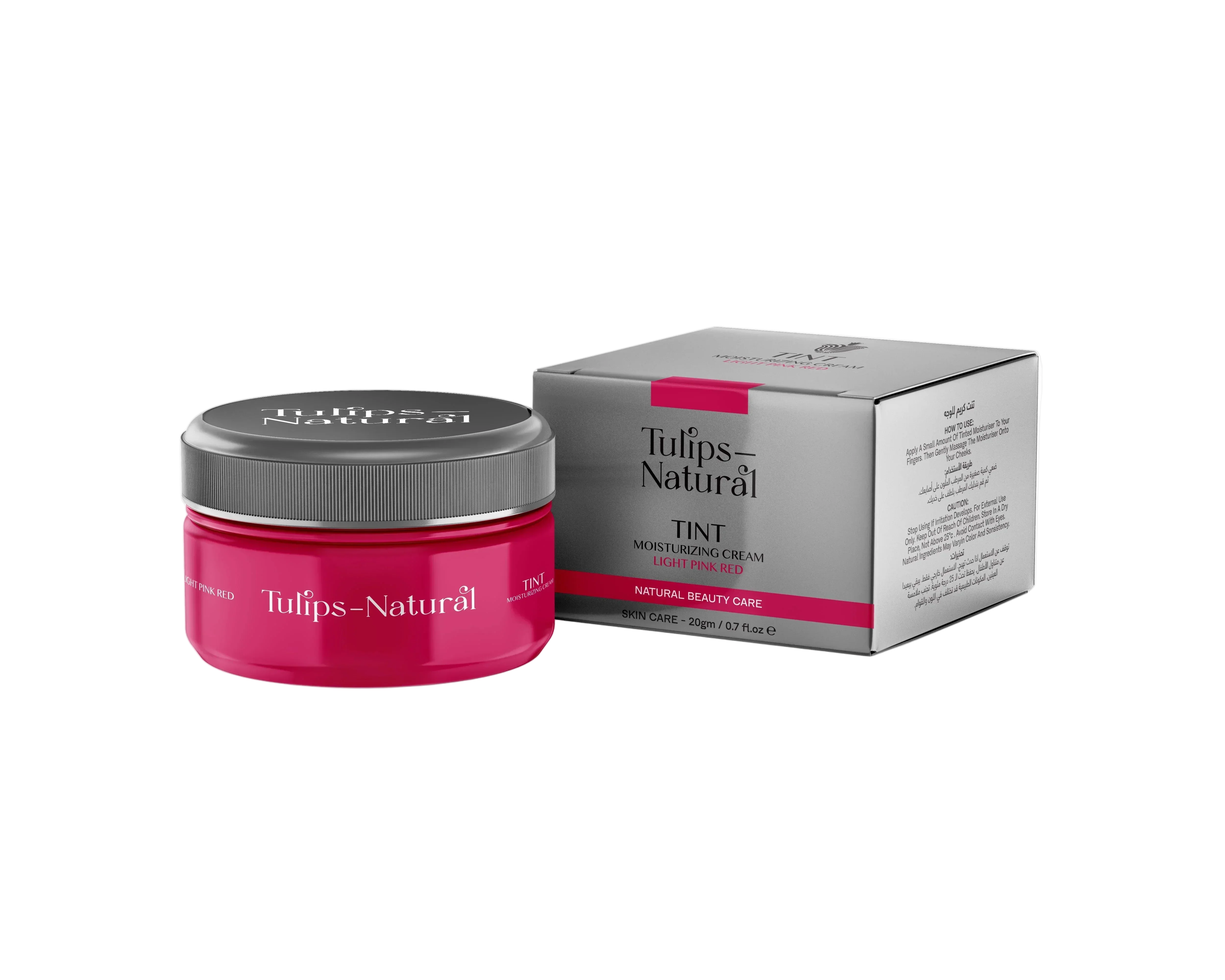 Light Pink/Red Tint Moisturizing Cream - Tulips Natural Beauty Care