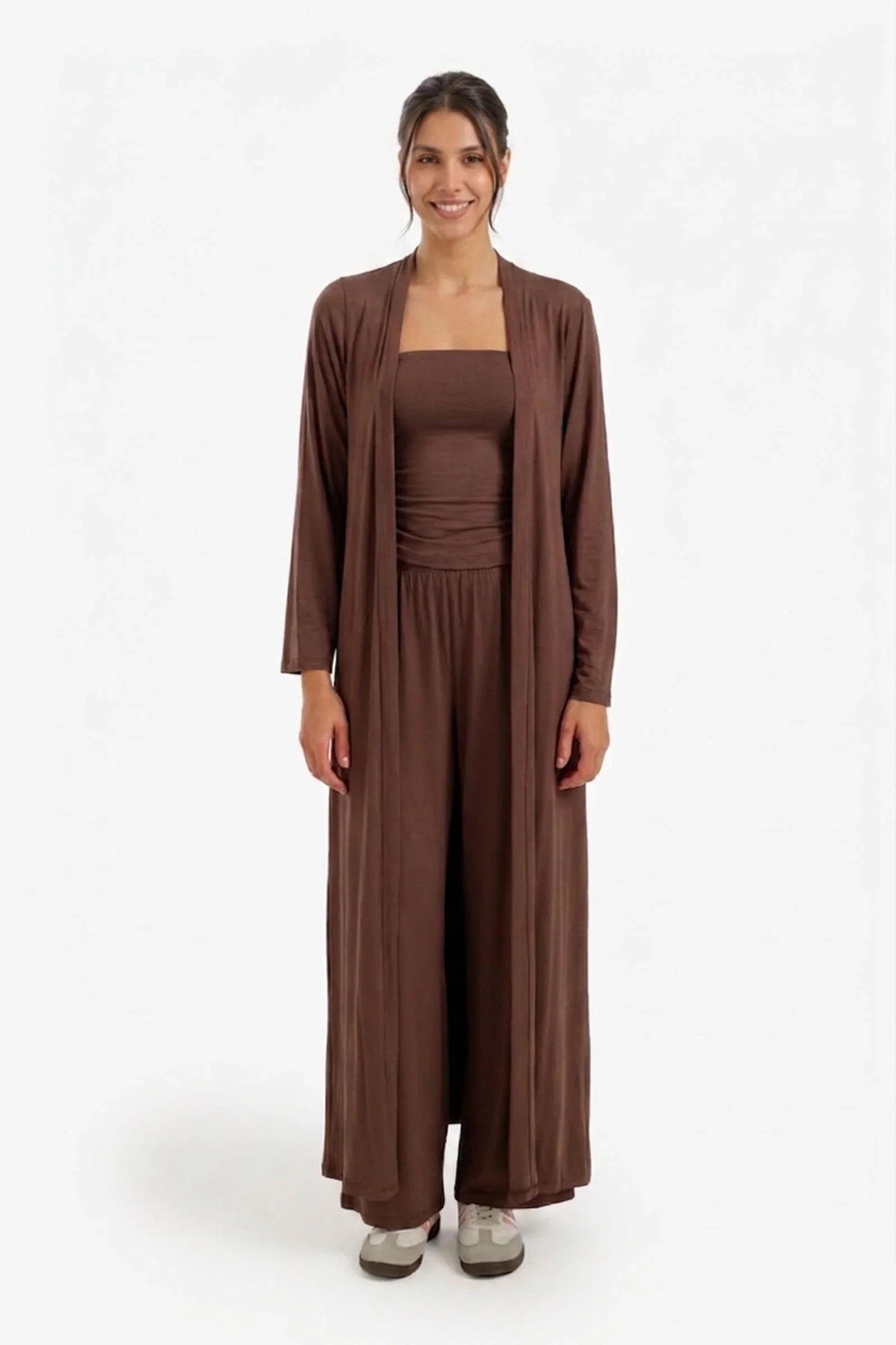 Relaxed Longline Lounge Cardigan - Carina 1