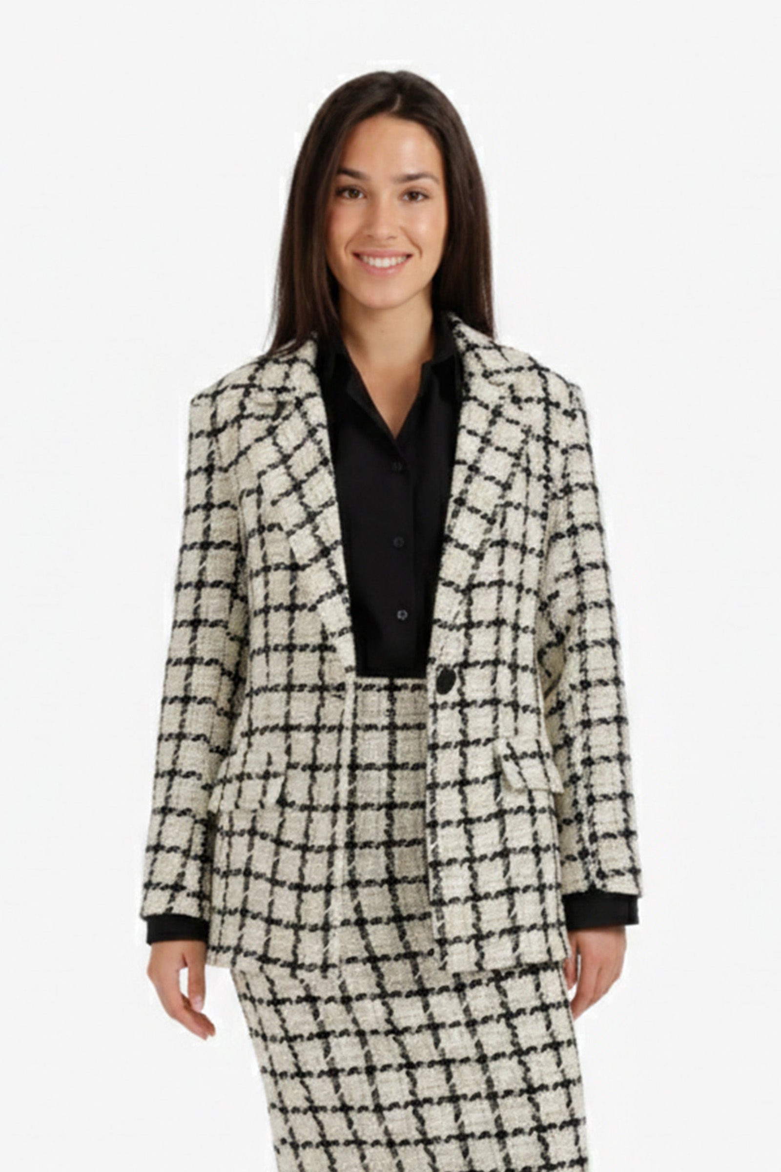 Houndstooth Notch - Collar Blazer - Clue - Babazzaro