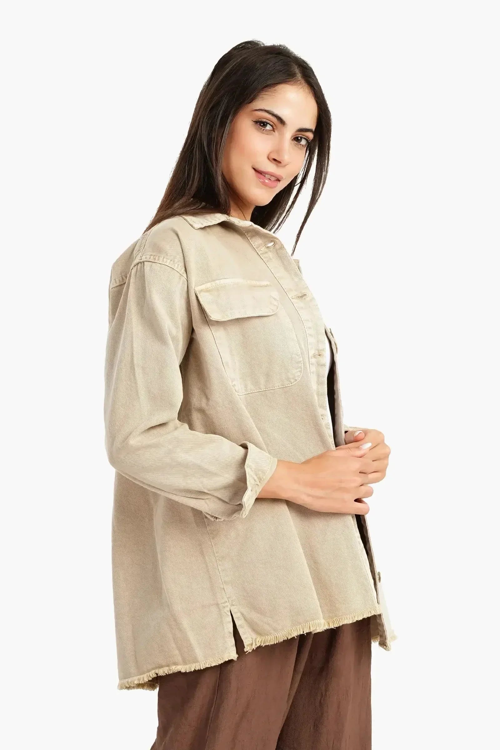 Carina - Denim Shirt with Chest Pockets 8
