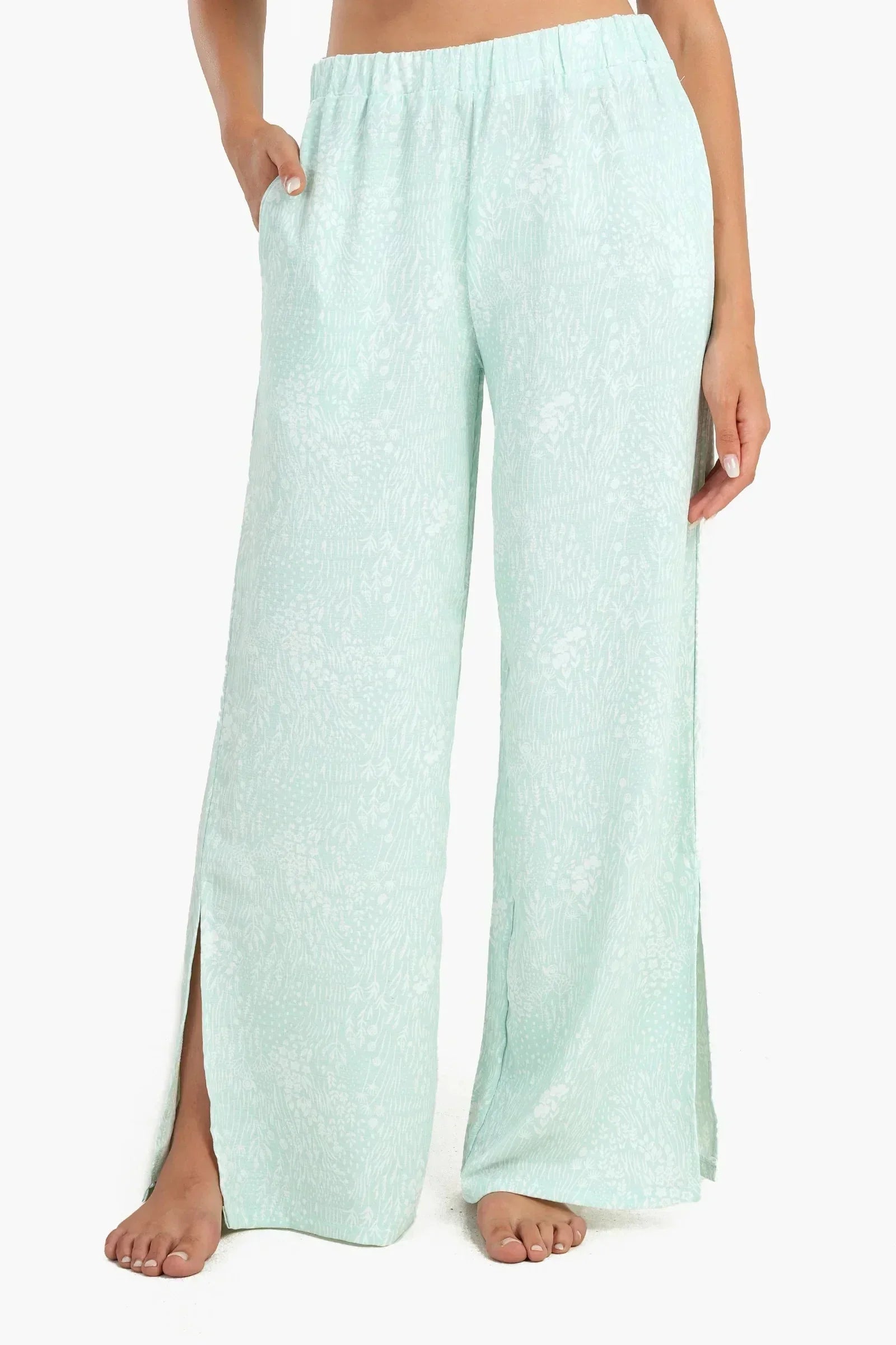 Carina - Aqua Self Pattern Pyjama Pants 3