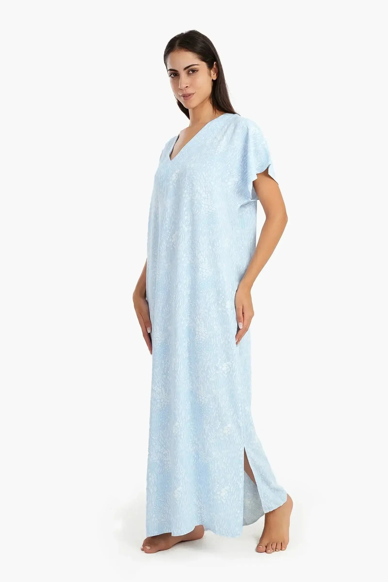 Carina - Light Blue Maxi Nightgown 2