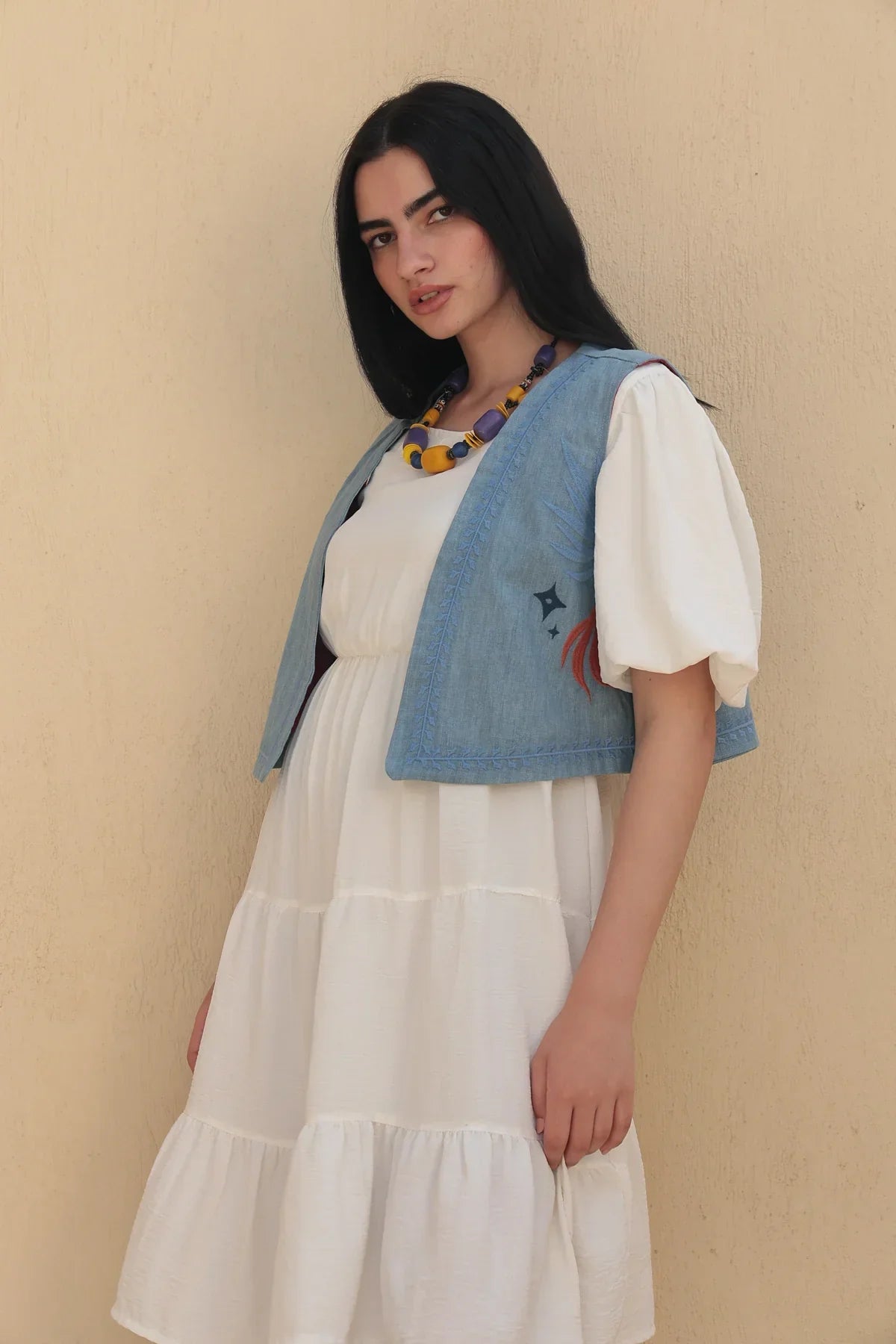 Ashes in the Mirror Denim Vest - Callista 3