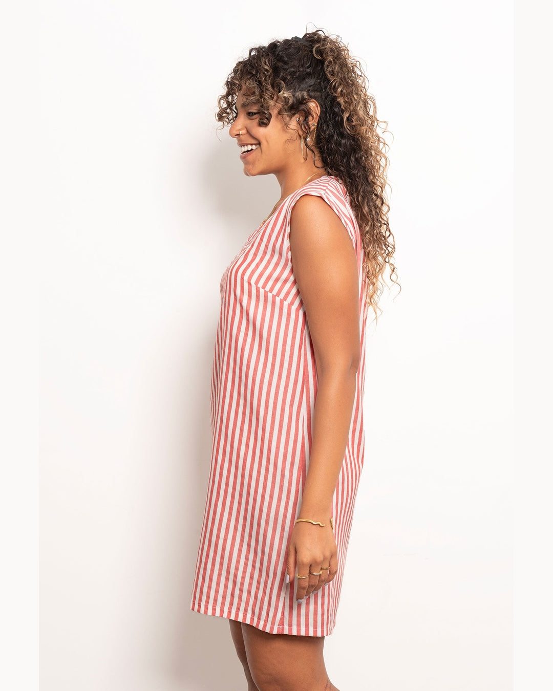 Viva - Casual Striped Short Dress 12