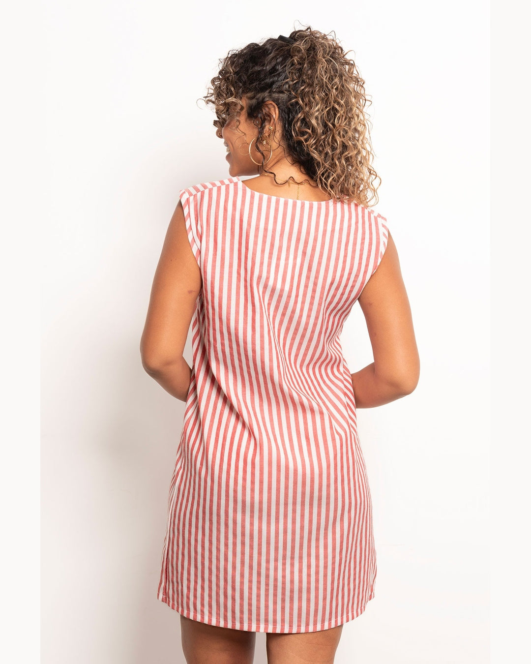 Viva - Casual Striped Short Dress 14
