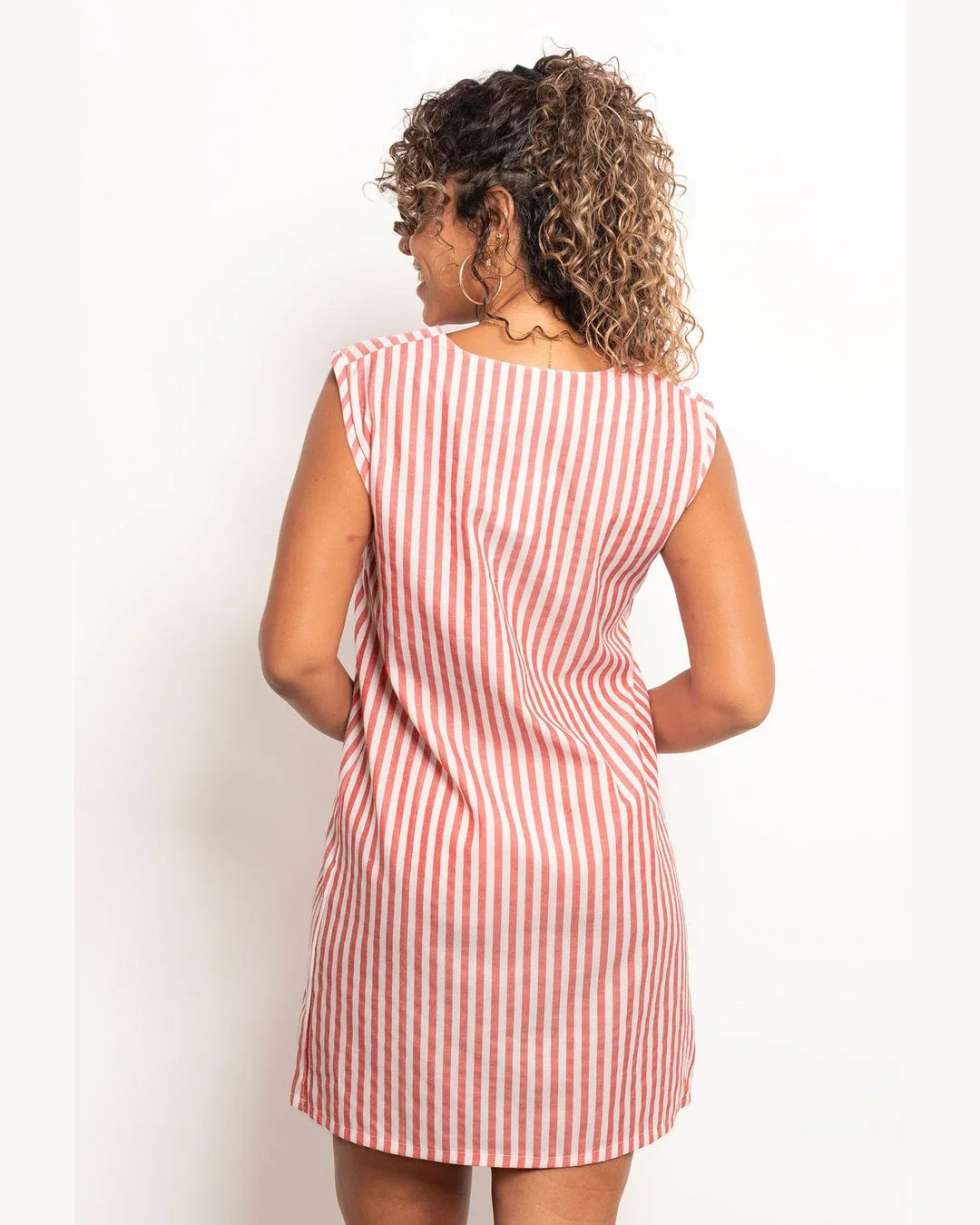 Viva - Casual Striped Short Dress 15